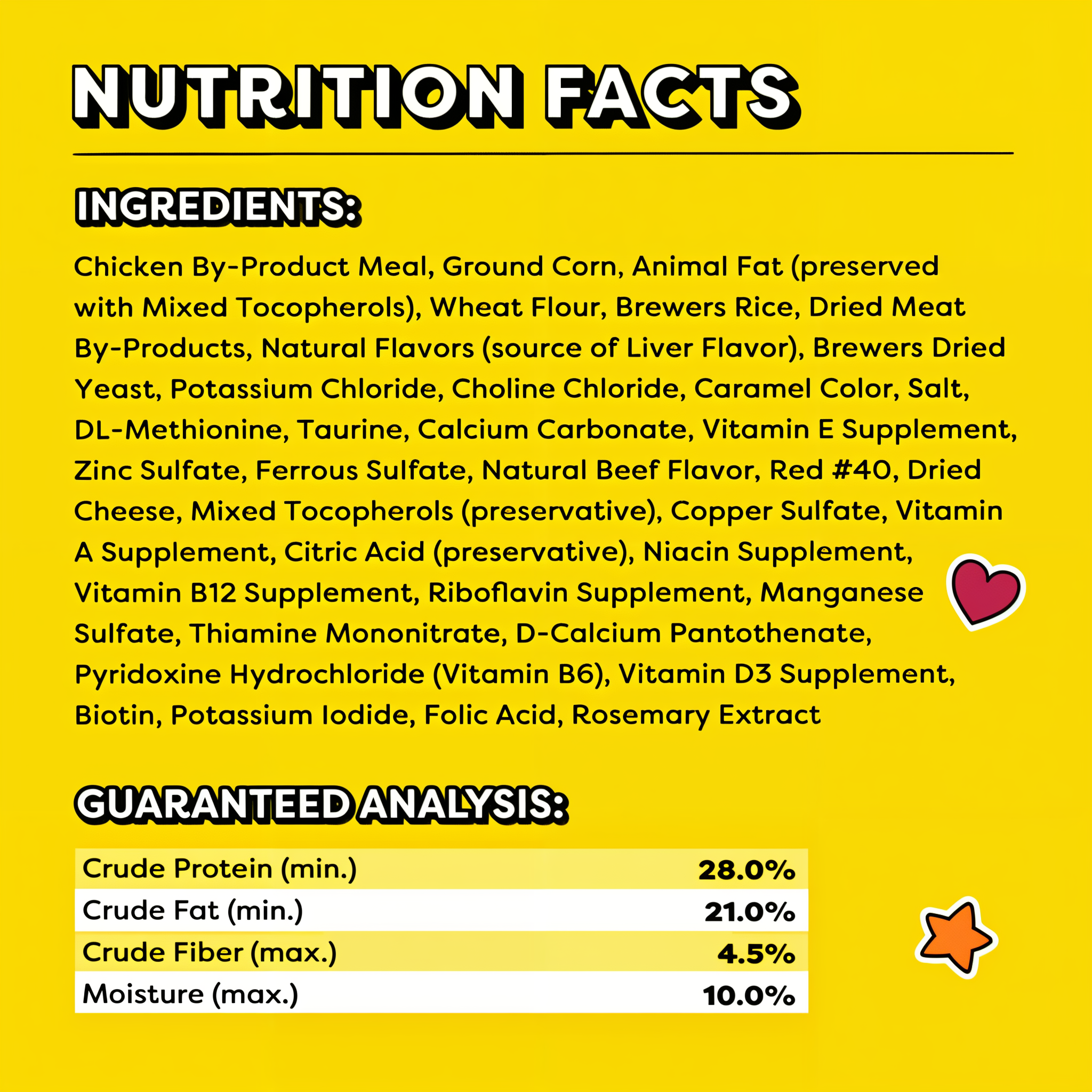 Temptations MixUps Backyard Cookout Crunchy and Soft Cat Treats nutrition facts ingredients guaranteed analysis