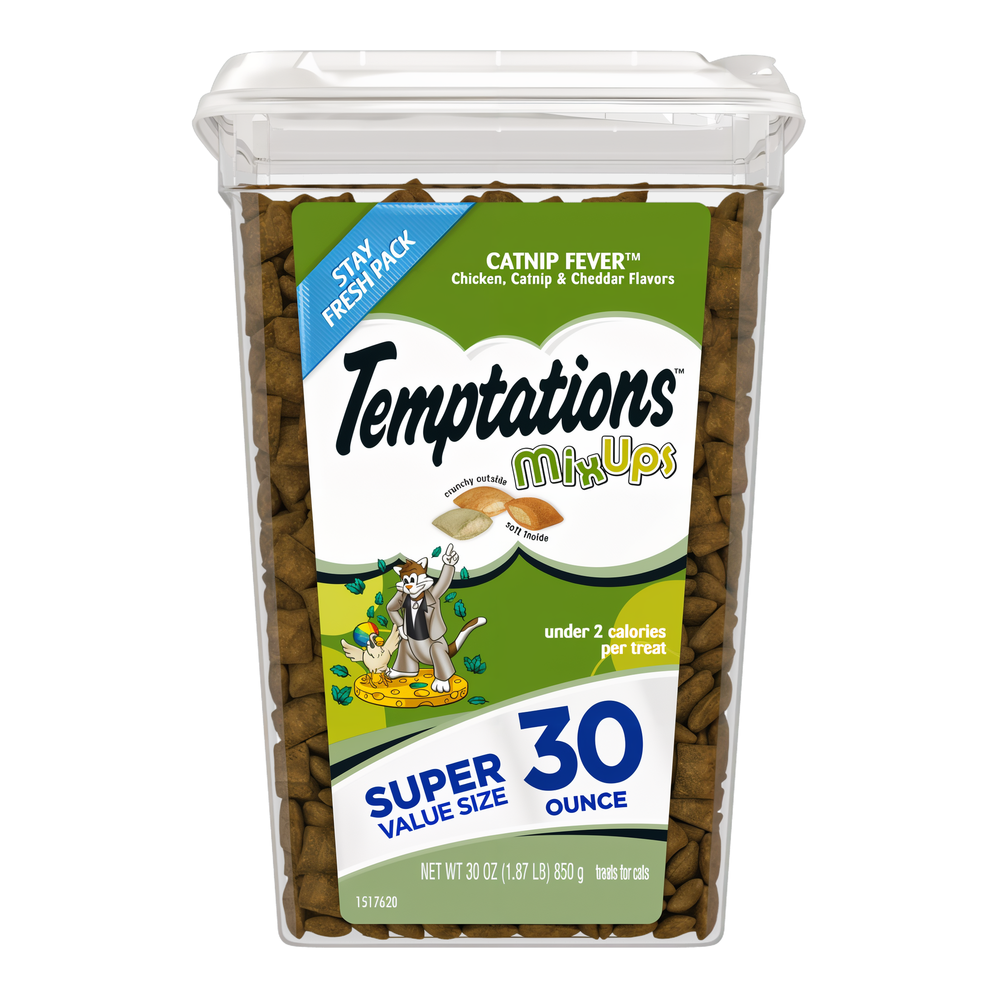 Temptations MixUps Catnip Fever Crunchy and Soft Cat Treats 30 OZ pack
