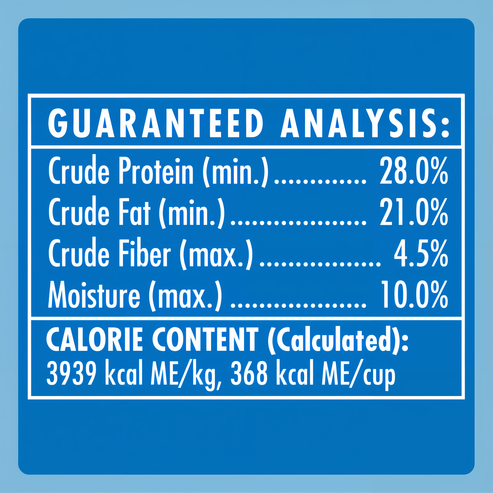 Temptations MixUps Surfer's Delight Crunchy and Soft Cat Treats guaranteed analysis and calorie content