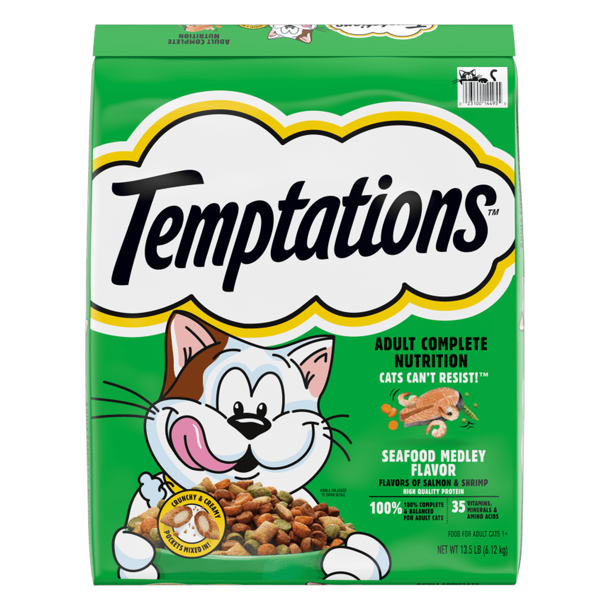 Temptations Seafood Medley Flavor adult dry cat food bag