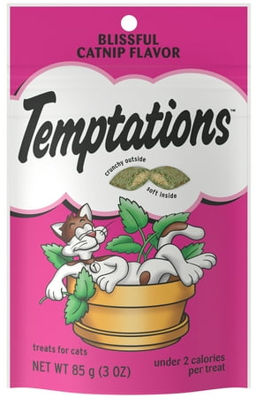 Temptations Classic Blissful Catnip Flavor Crunchy And Soft Dry Treats For Cats