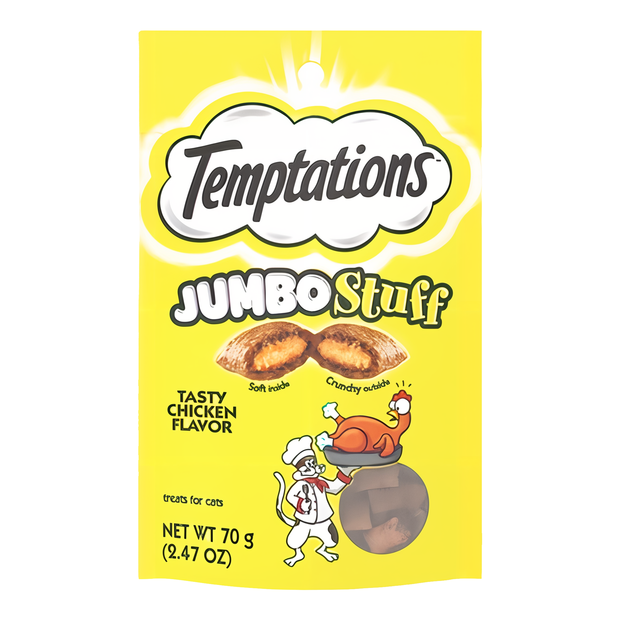 Temptations Jumbo Stuff Crunchy And Soft Cat Treats Tasty Chicken Flavor