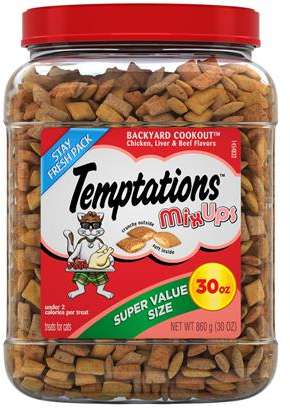 Temptations Mixups Backyard Cookout Flavor Crunchy and Soft Dry Cat Treats