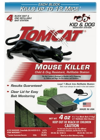 Tomcat Mouse Killer Child & Dog Resistant Refillable Station