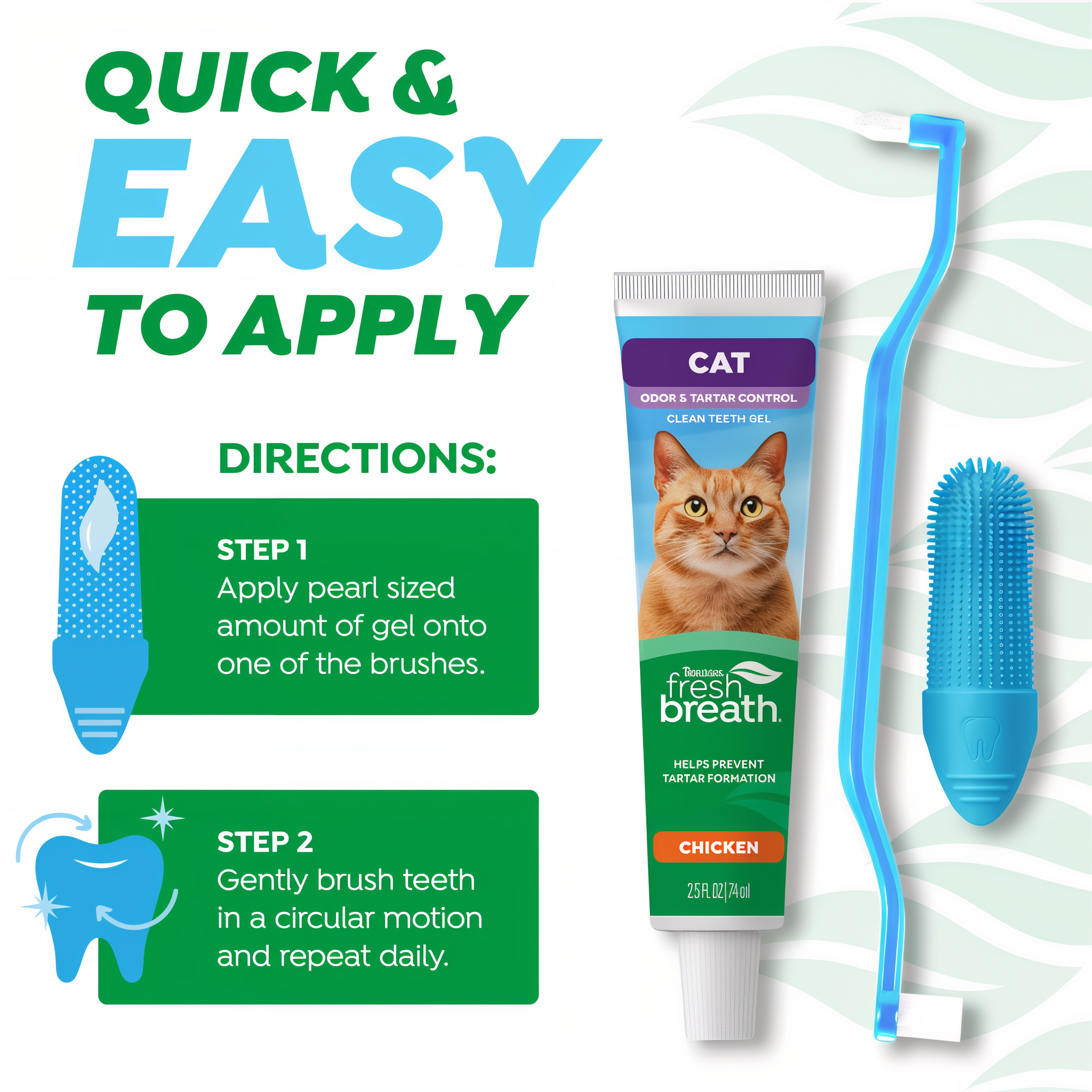 Instructions for introducing the dental kit to your cat