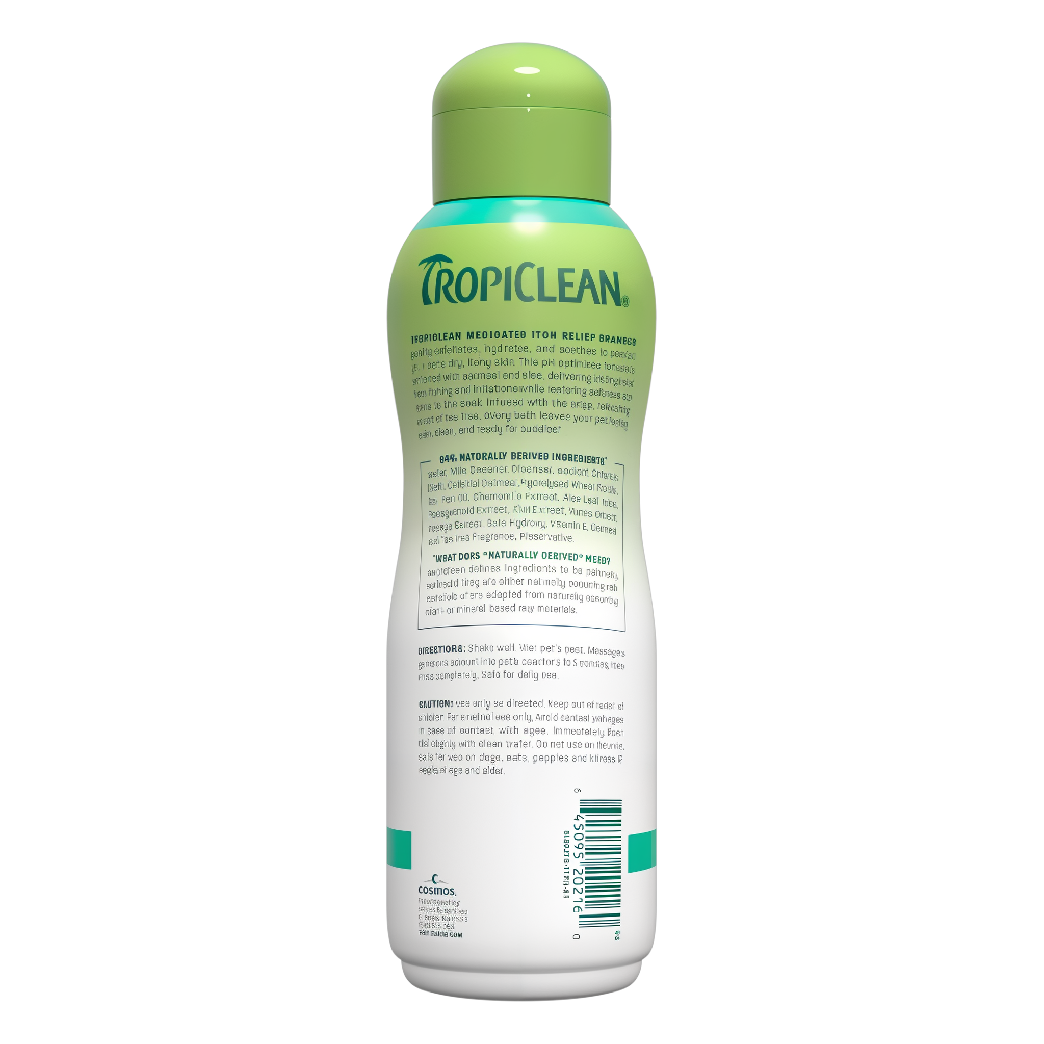TropiClean Medicated Itch Shampoo bottle back