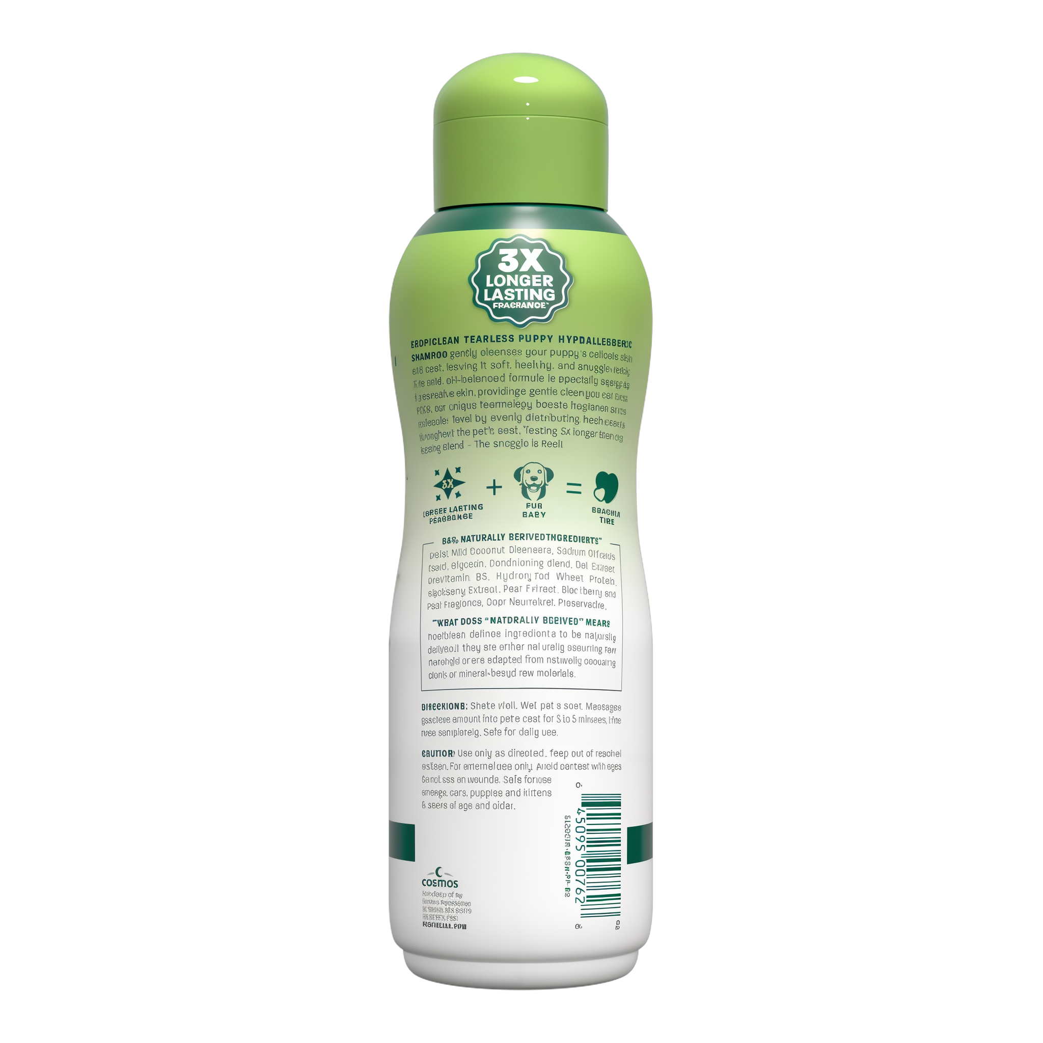 TropiClean Pineapple 3-1 Itch Relief Shampoo back label with ingredients