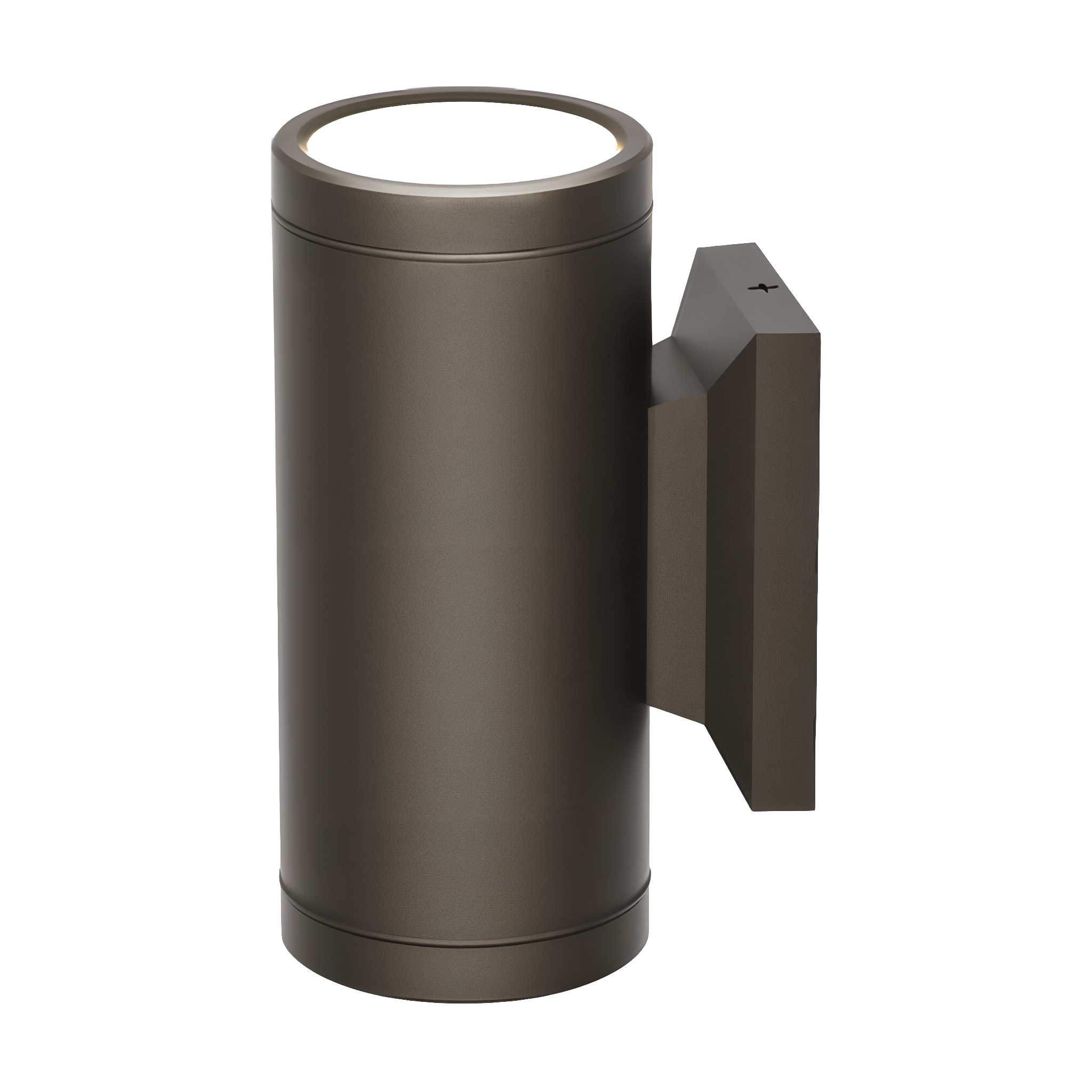 Tru-Scapes Dual Lamp Sconce Light TSS-AS201 — Bronze powder-coat aluminum, RGBCW tunable LED dual up/down lamp, studio view #Bronze#Tunable