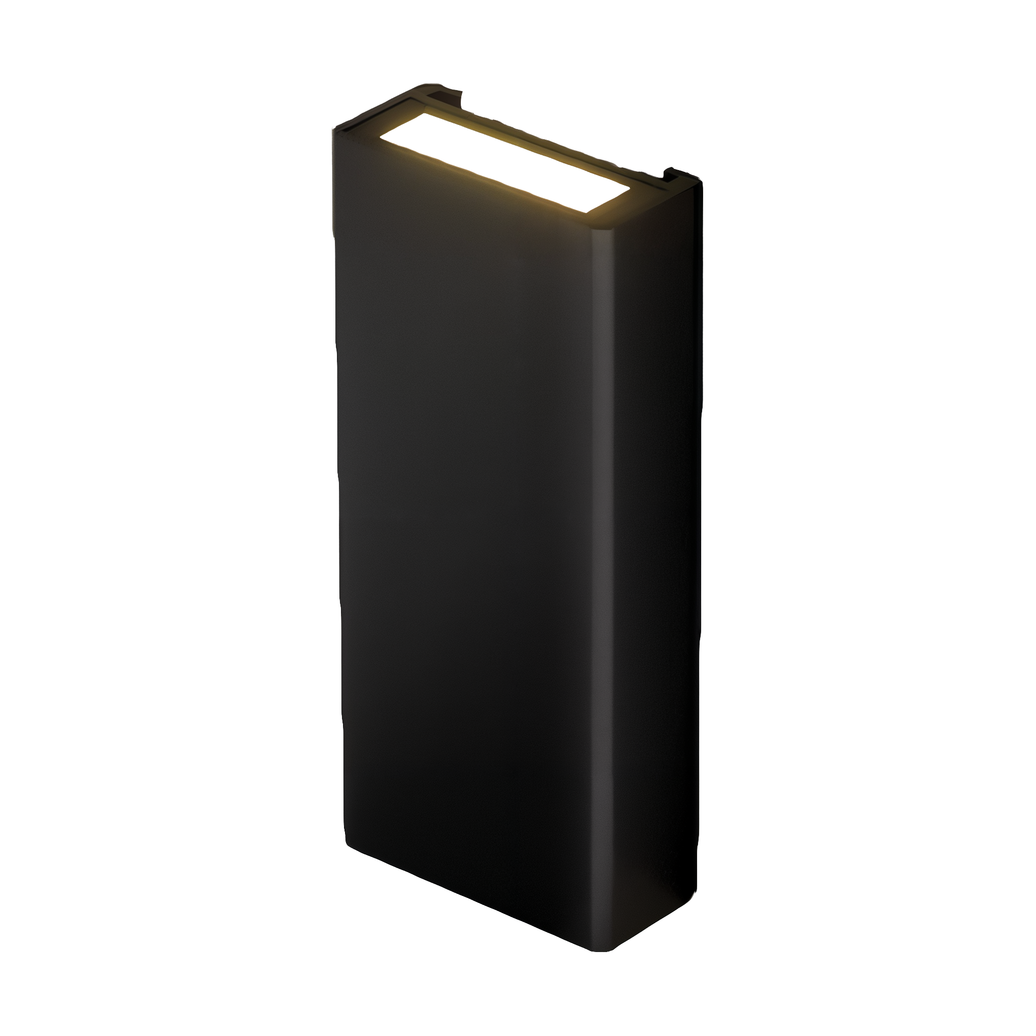 Tru-Scapes Low Profile Post / Wall Mount Sconce TSS-AS200 — Black powder-coat aluminum, RGBCW tunable LED, studio view