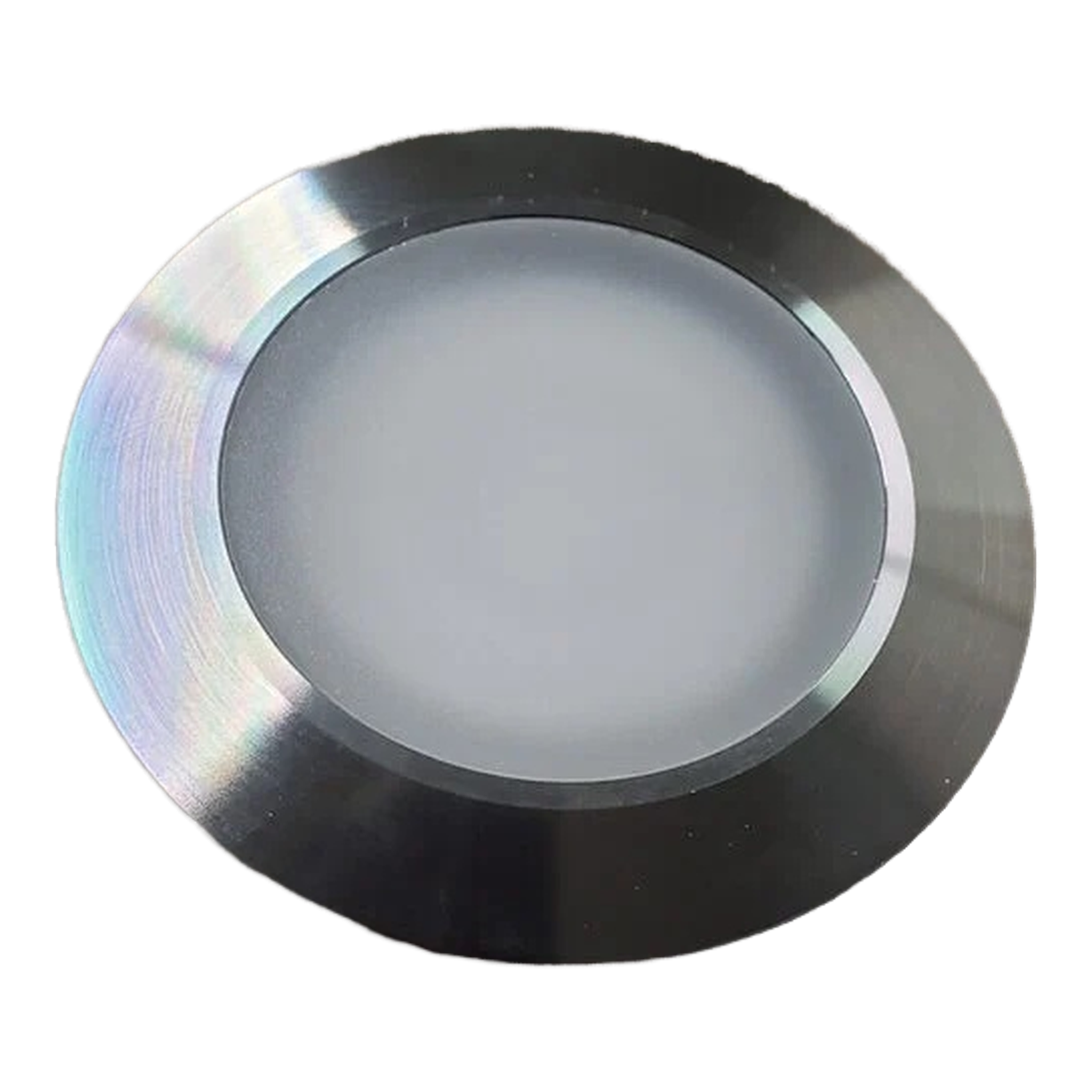 Tru-Scapes Modern 2.5" Dot Light — 316 stainless steel ring close-up