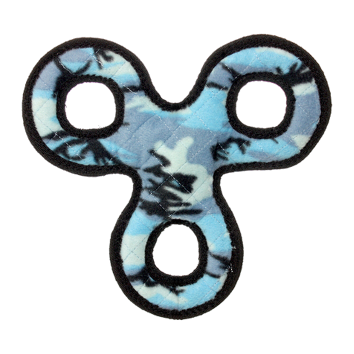 Tuffy Jr 3-Way Tug Dog Toy Camo Blue back view