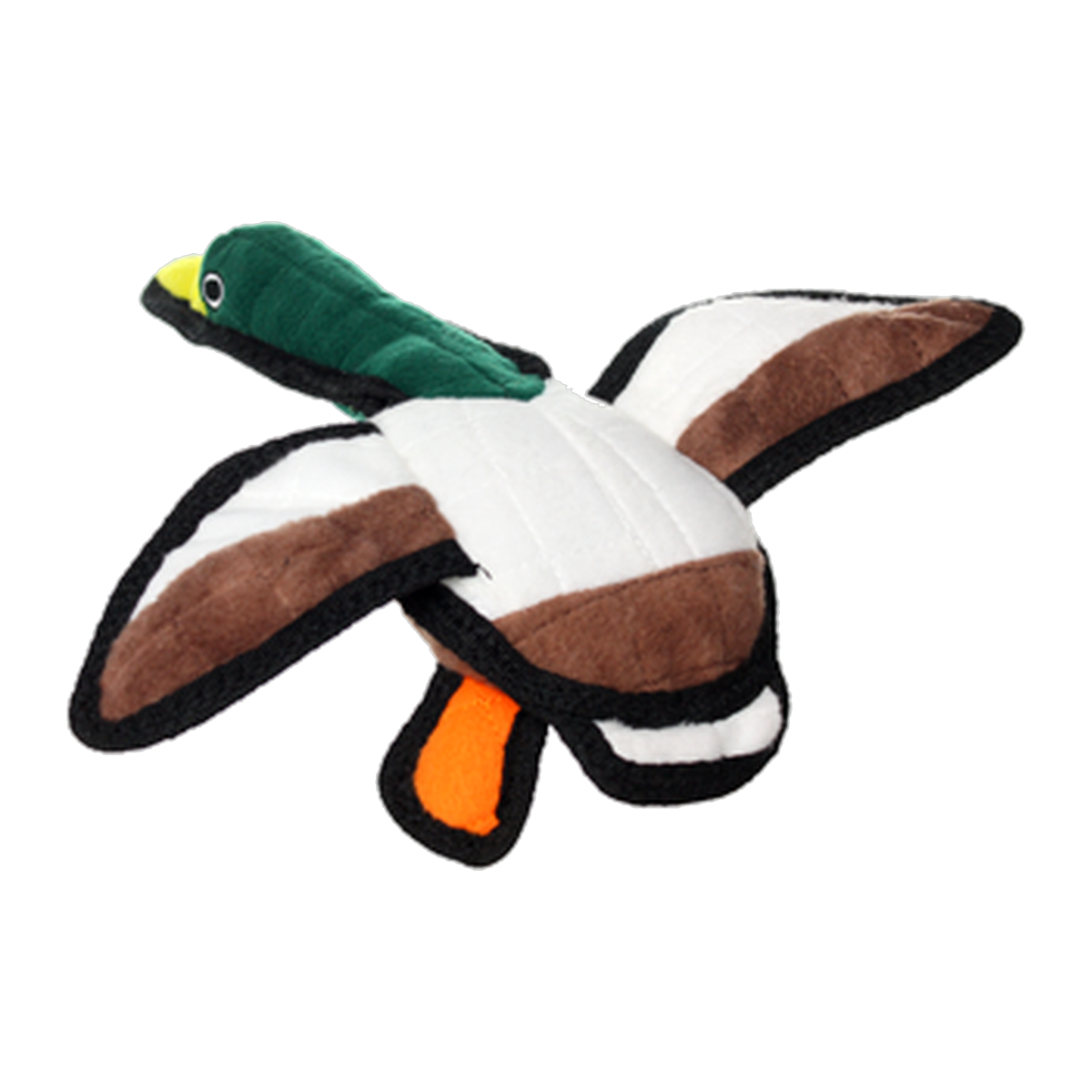 Tuffy Jr Barnyard Duck Dog Toy angled view