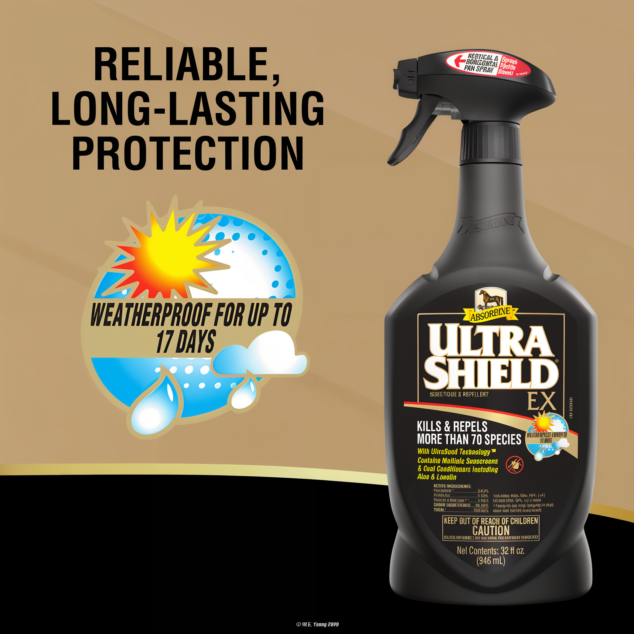 UltraShield EX insecticide and repellent, weatherproof for up to 17 days