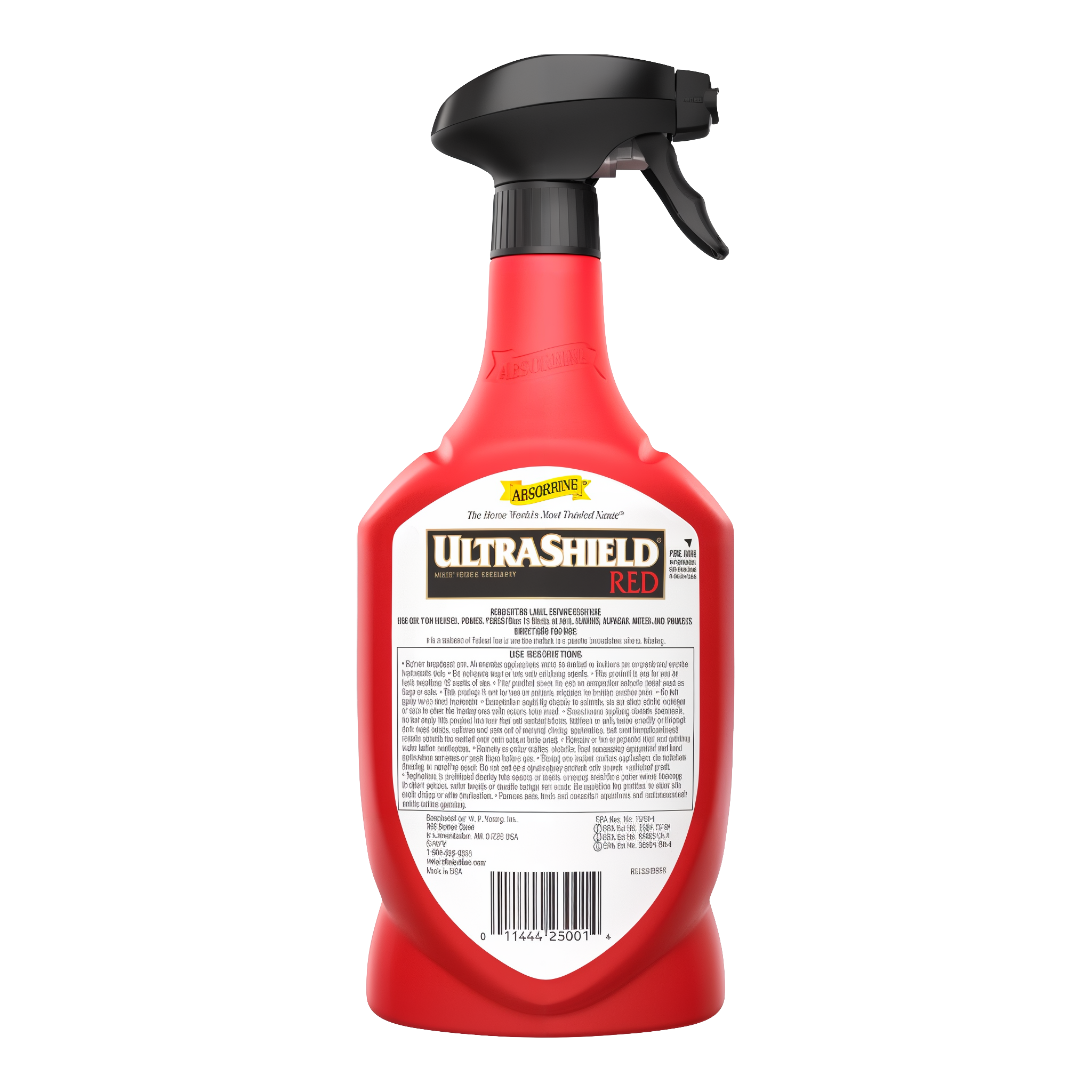UltraShield Red insecticide and repellent, bottle back