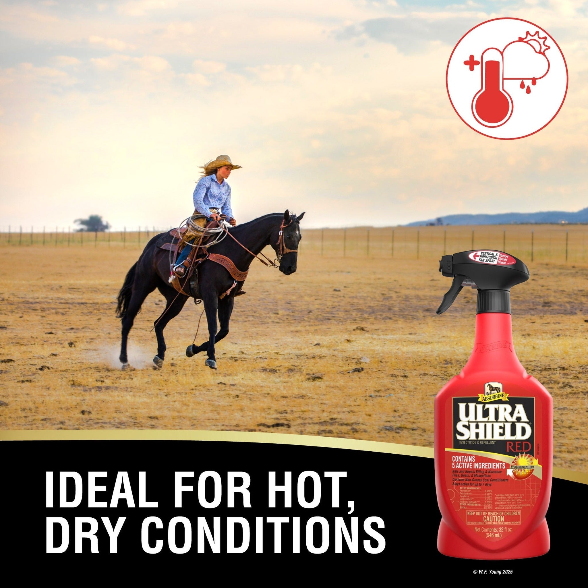 UltraShield Red insecticide and repellent, ideal for hot, dry conditions