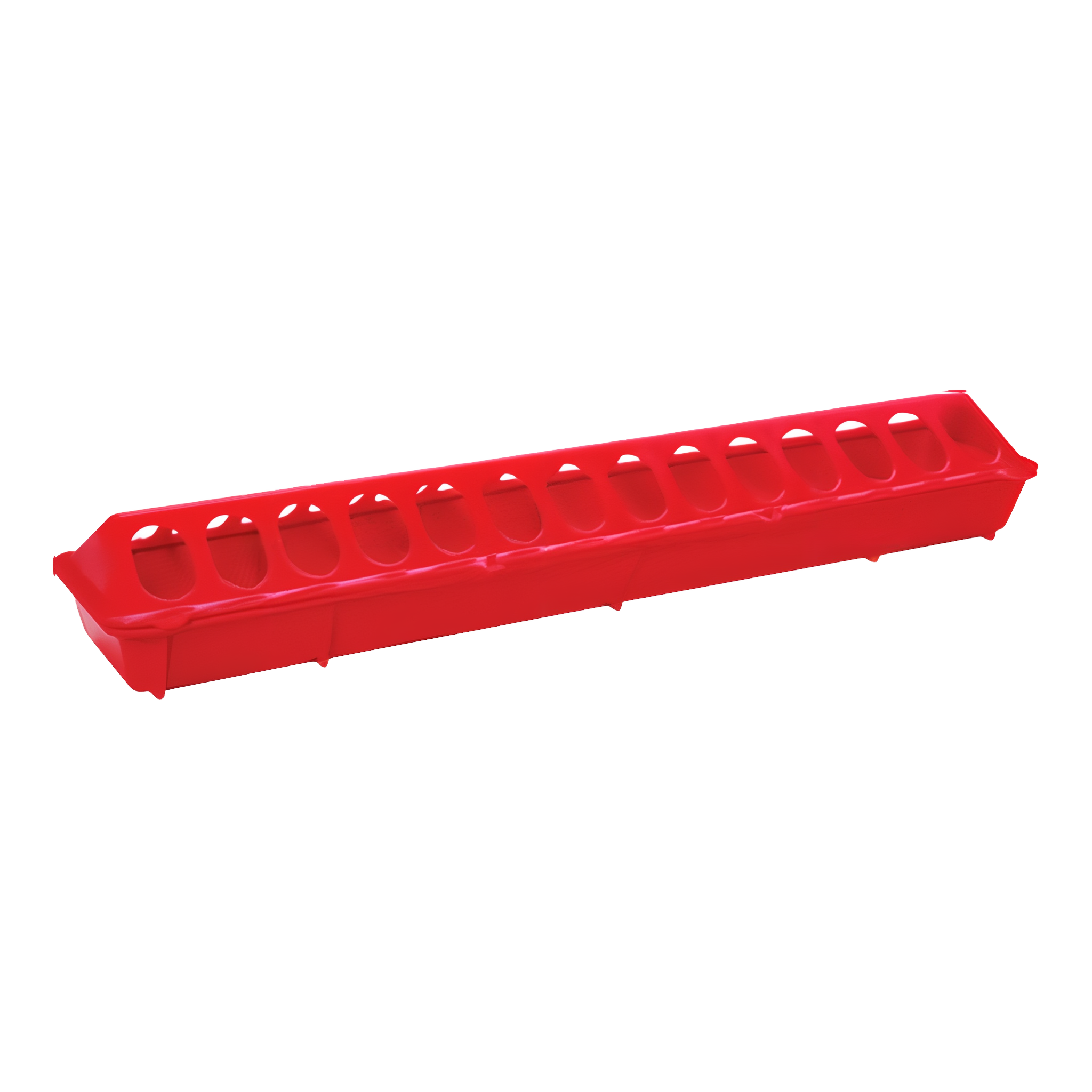 Little Giant Flip-Top Poultry Ground Feeder in red for chickens.