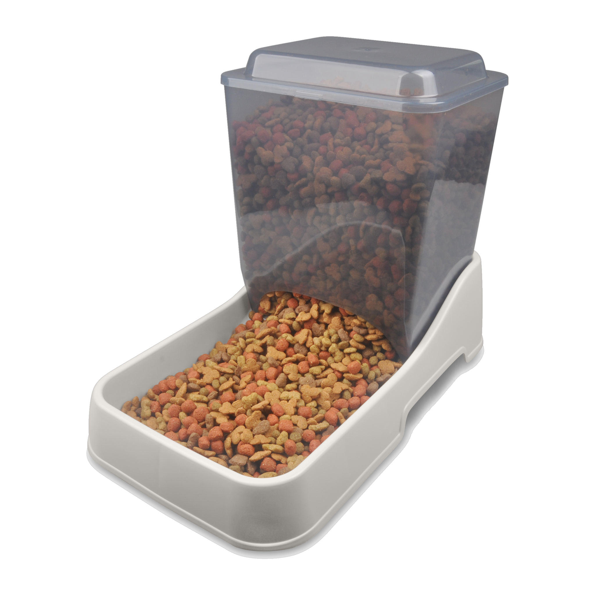 Van Ness Auto Feeder Large 10 lb filled with kibble