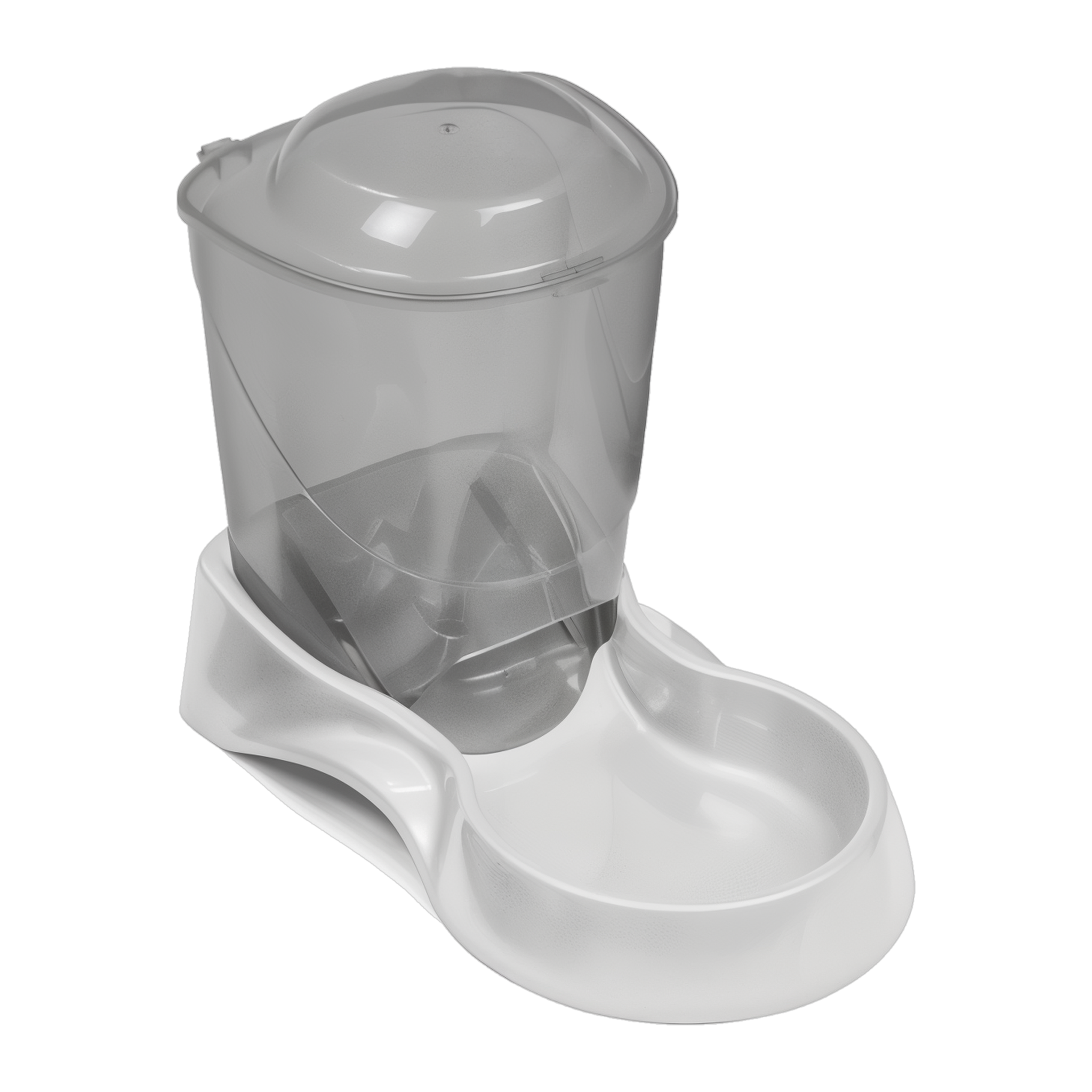 Van Ness Auto Feeder Small 3 lb gravity pet food dispenser with clear hopper and tray
