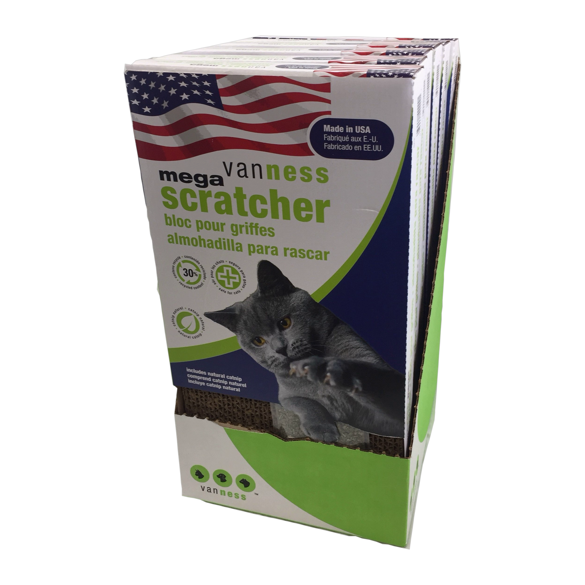 Van Ness Cat Scratch Pad Double-Wide retail display case