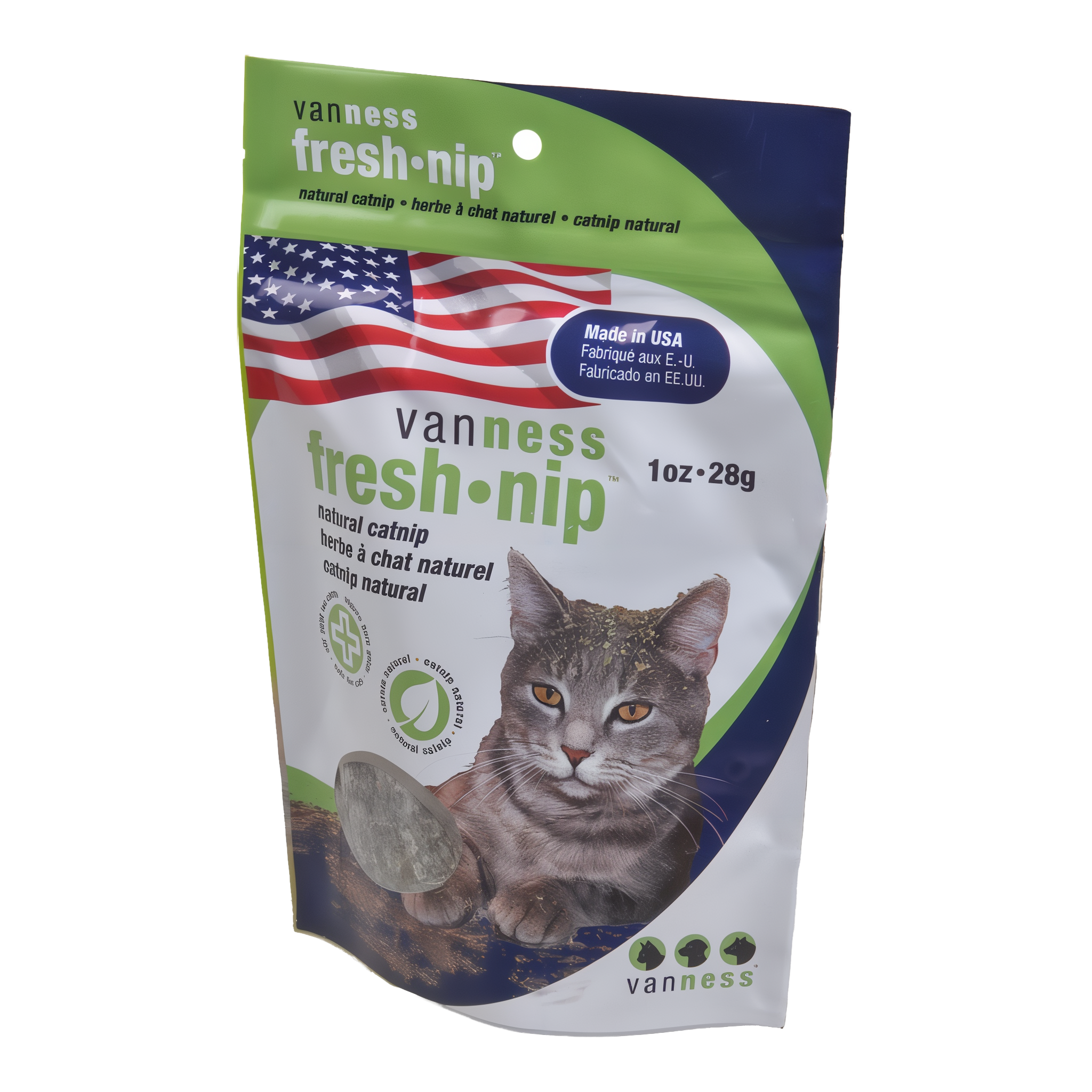 Van Ness Fresh-Nip 100% All-Natural Catnip 1 oz resealable pouch