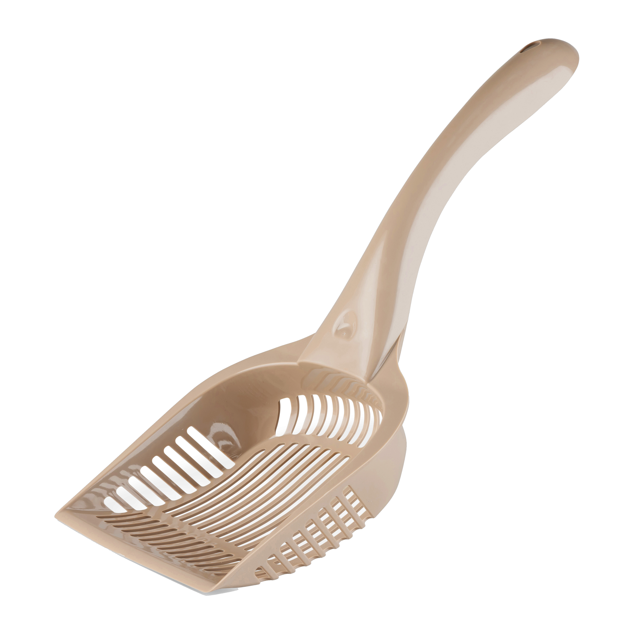 Van Ness Giant Litter Scoop, angled view of the wide sifting basket and long handle
