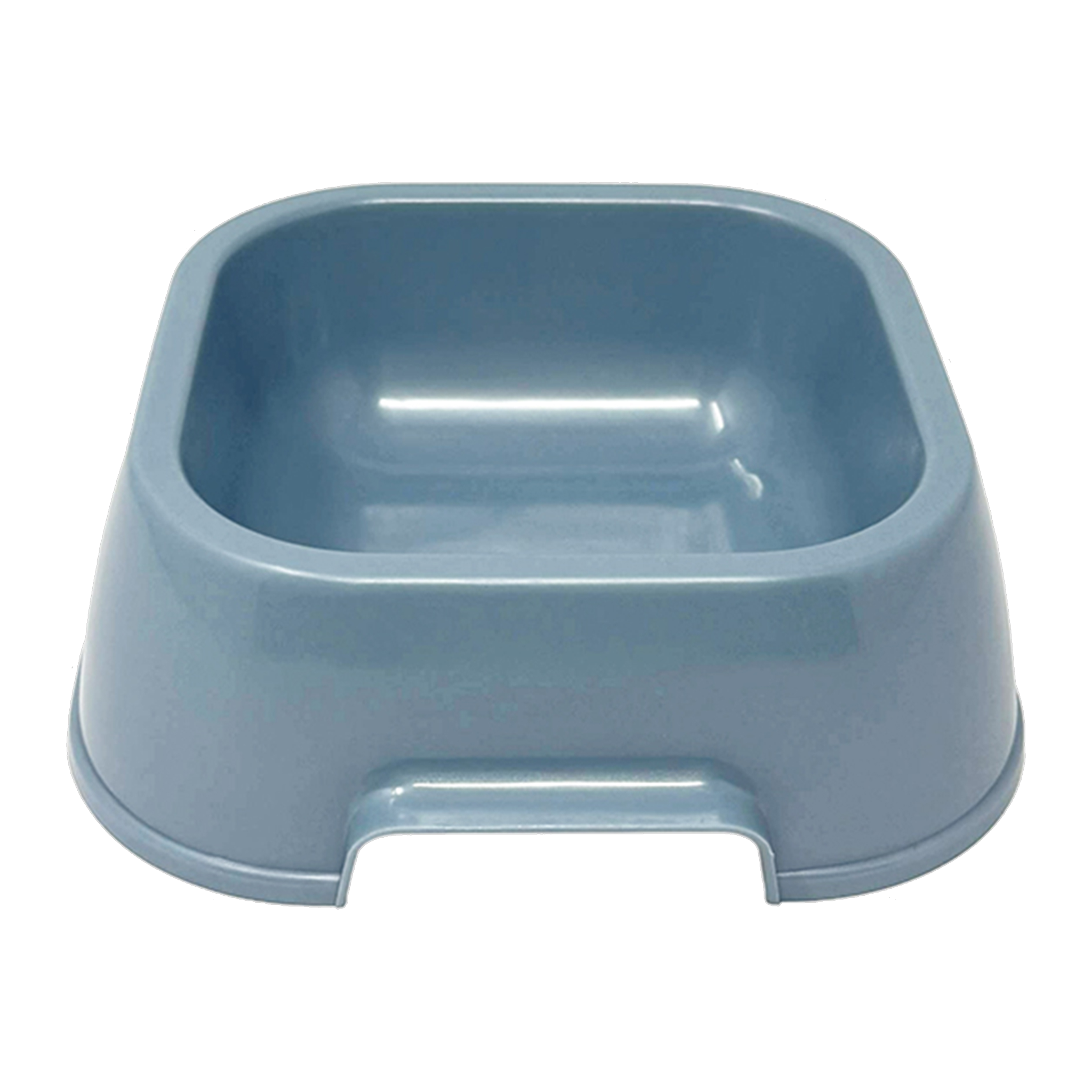 Van Ness Lightweight Plastic Pet Dish Medium 20 oz, side angle showing the low no-tip base