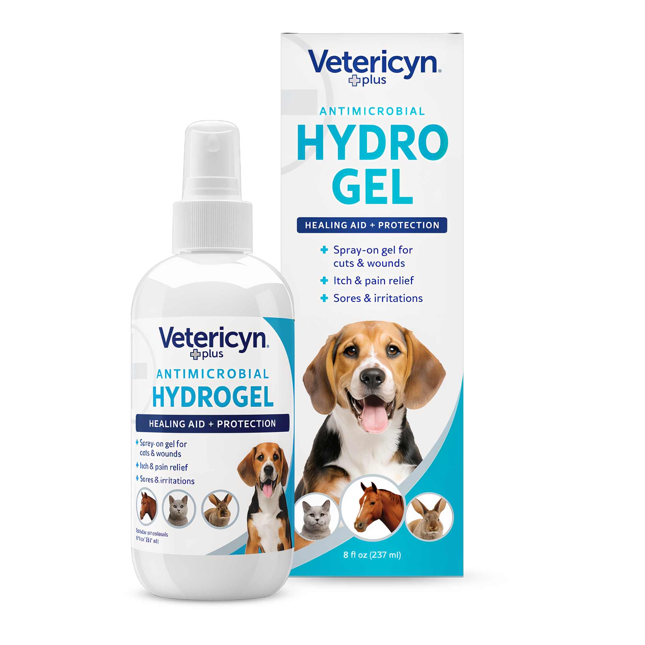 Vetericyn Plus All Animal Antimicrobial Hydrogel 8 oz bottle in retail packaging