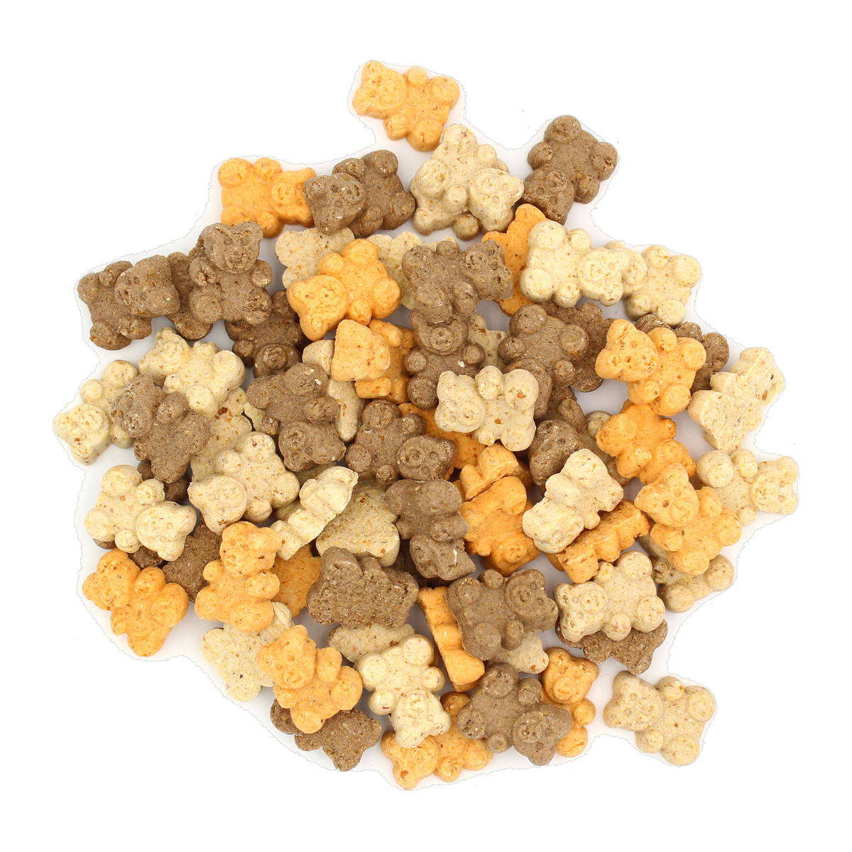 Pile of vanilla oat and multigrain Vitakraft Crunchy Bears small animal treats