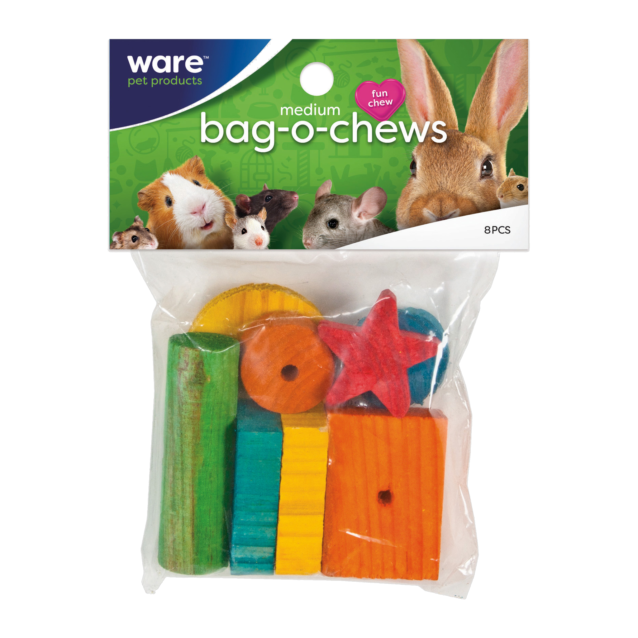 Ware Bag-O-Chews medium 8-piece wood chews package front