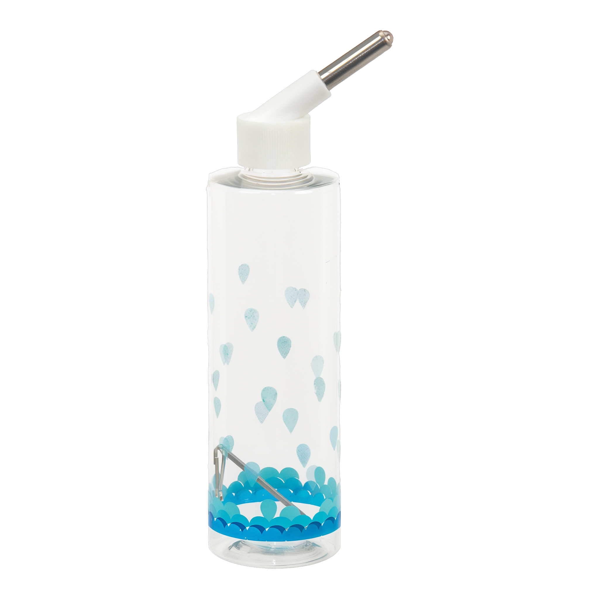 Crystal Clear Pet Bottle showing the spring-loaded sipper