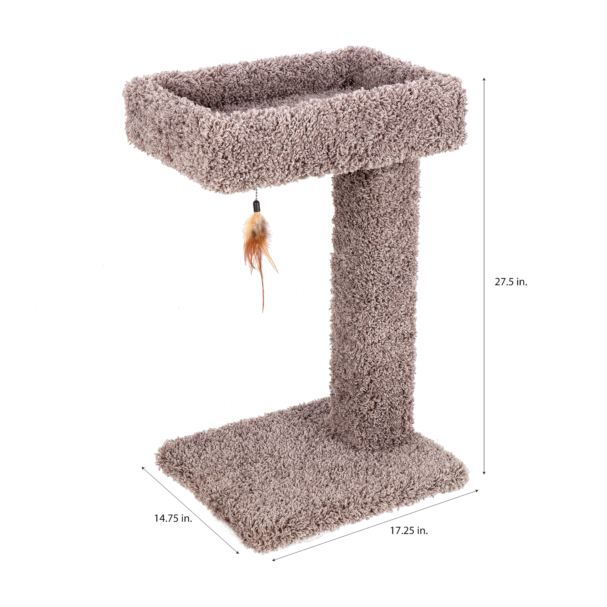 Ware Kitty Cactus cat scratch post dimensions: 14.75 x 17.25 x 27.5 inches