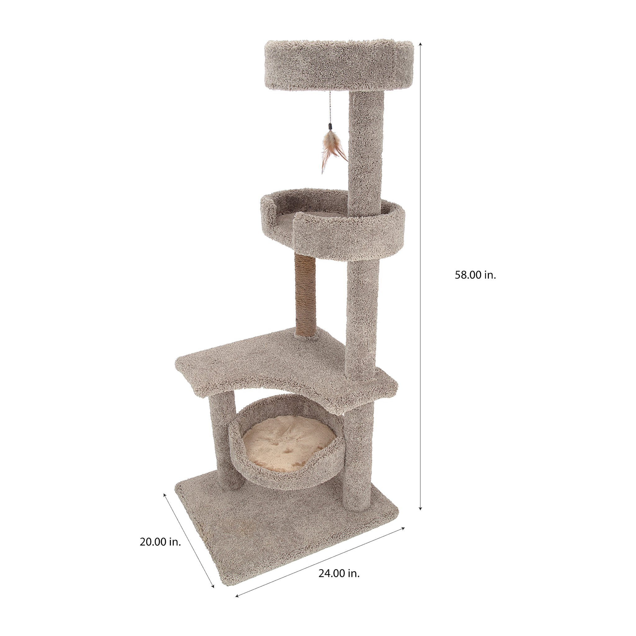 Ware Rest & Nest Climber Cat Tower dimensions 20 x 24 x 58 inches