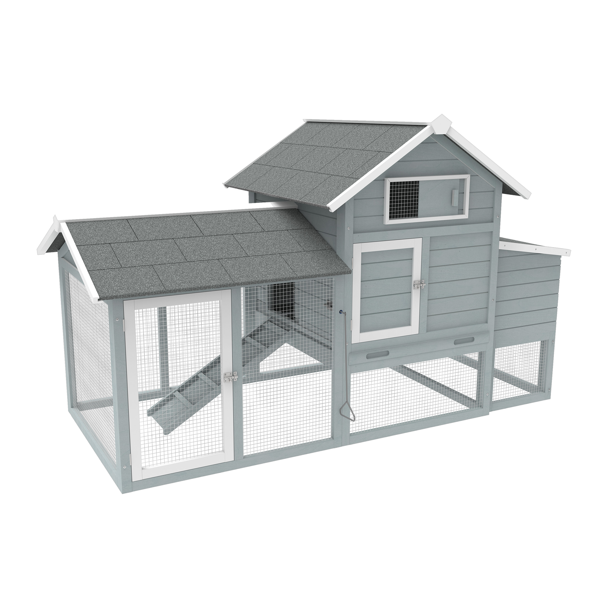 Ware Rustic Ranch Chicken Coop with attached wire playpen
