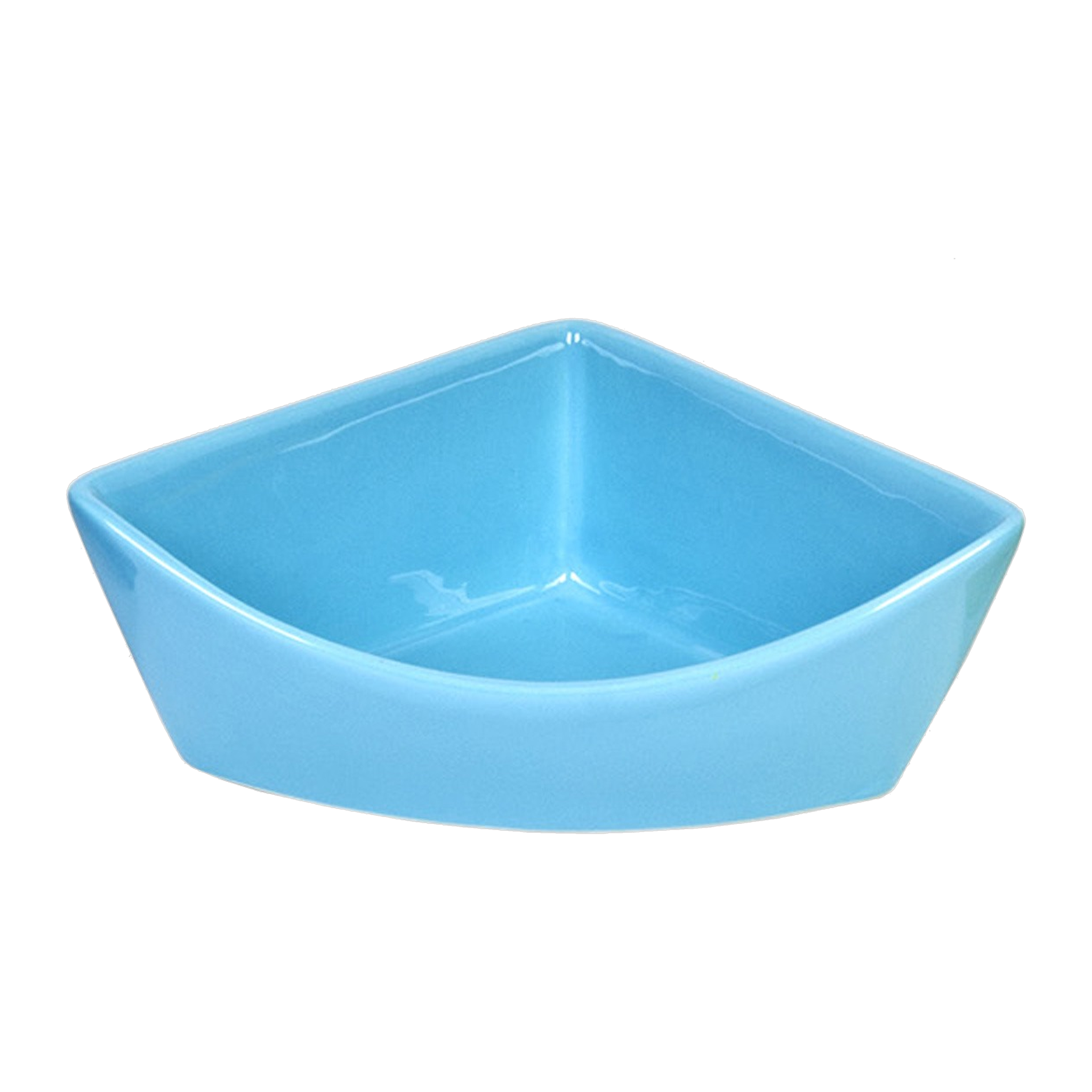 Ware small animal ceramic corner dish in light blue