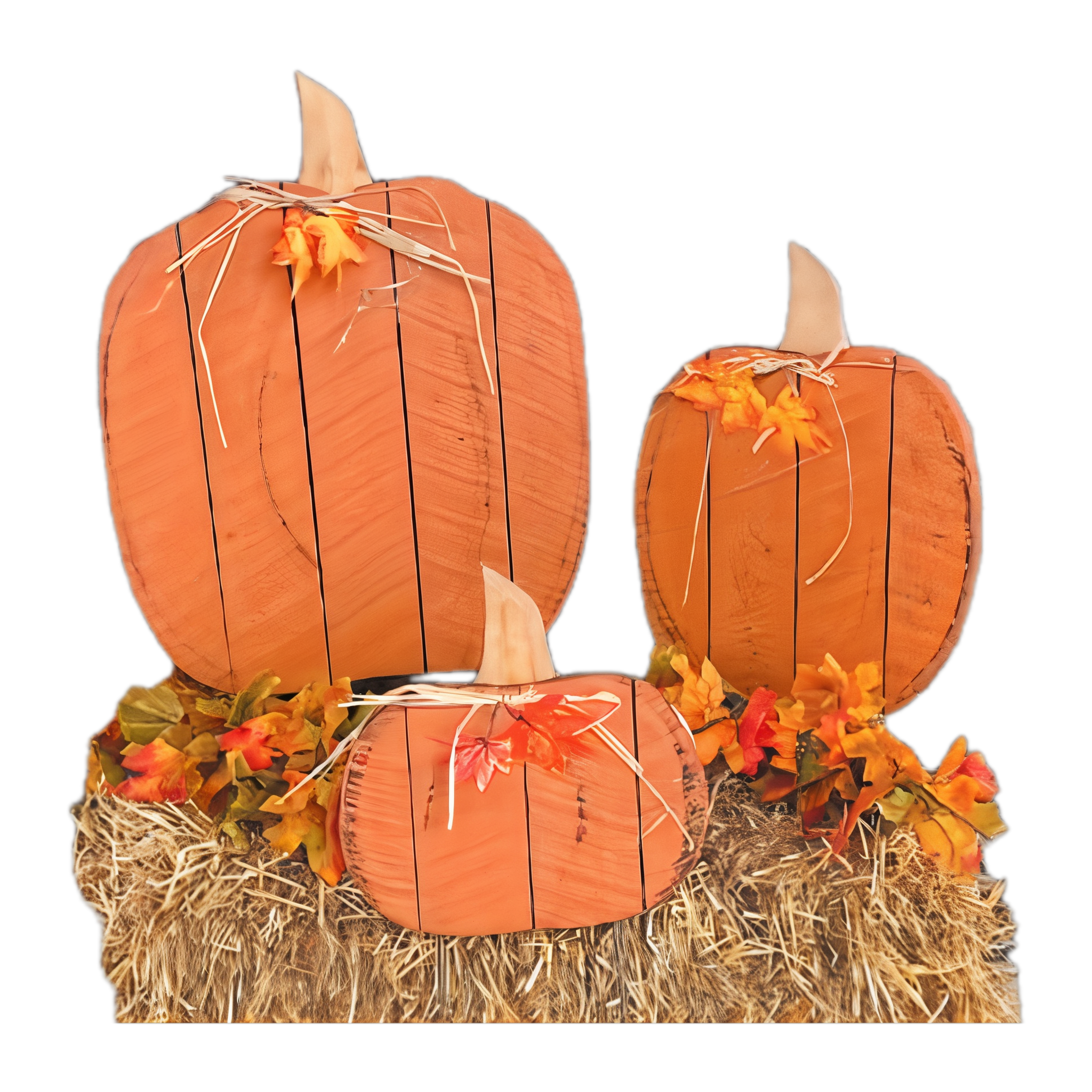 Large Pumpkin on Metal Rod — additional view