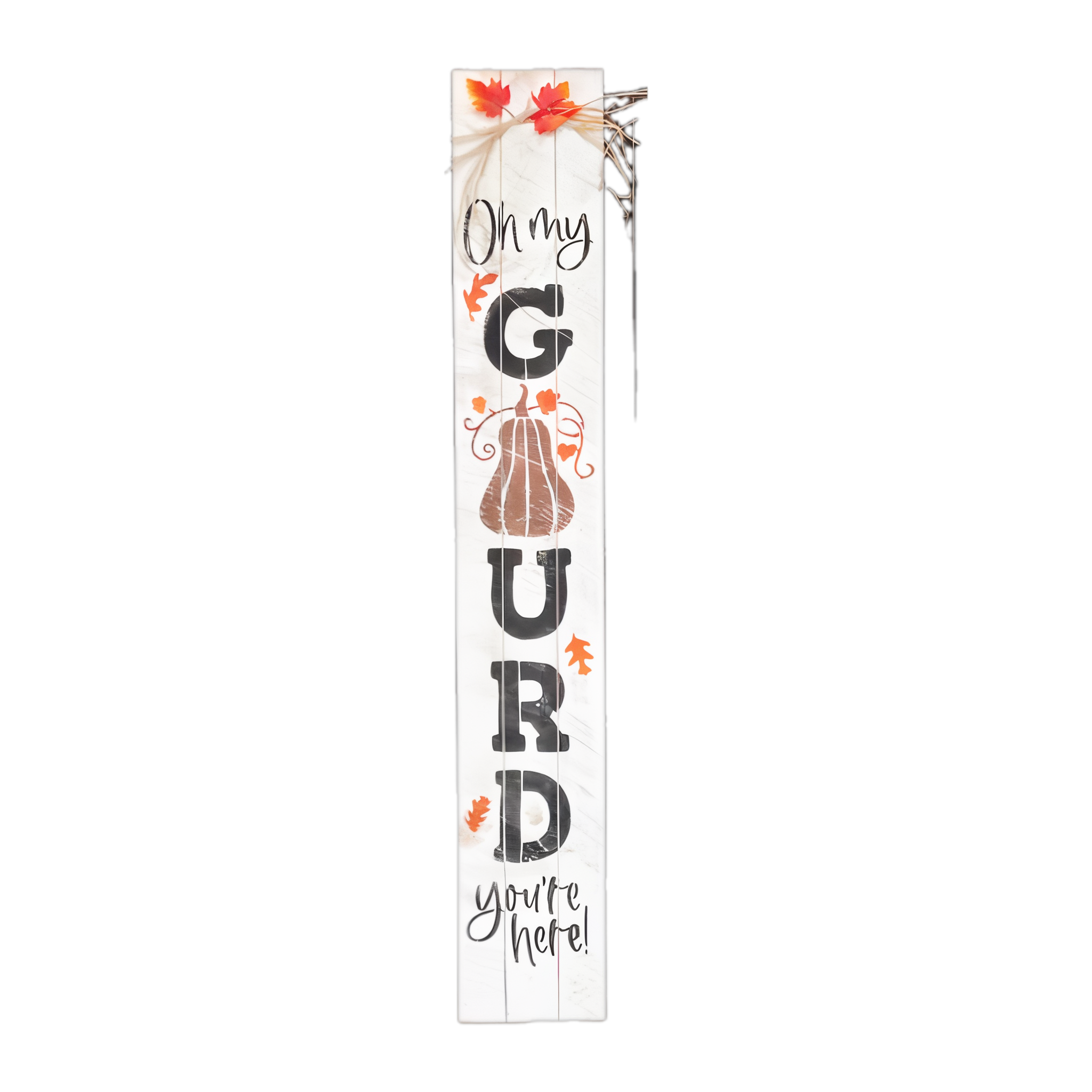 Oh My Gourd 54" Vertical Sign — Amish handmade wooden decor by Woodland Country Creations