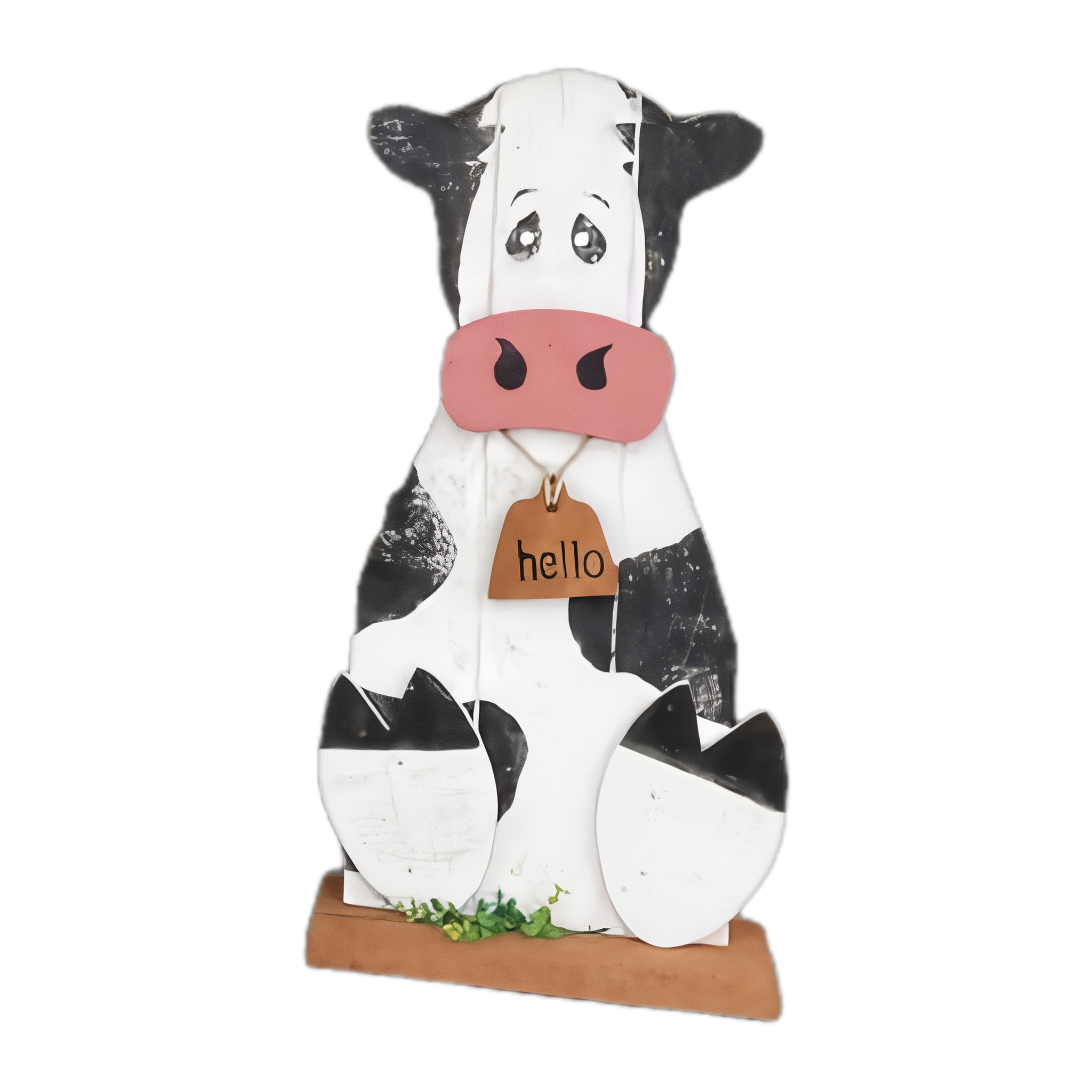Sitting Cow — Amish handmade wooden decor by Woodland Country Creations