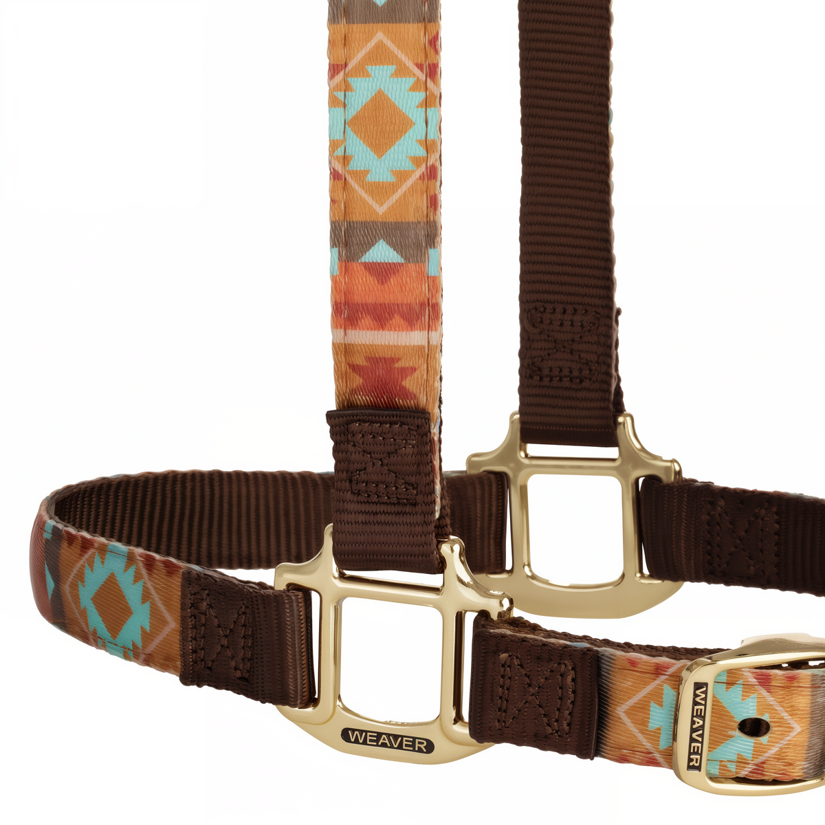 Weaver Leather Patterned Adjustable Nylon Horse Halter 1 in -- detail
