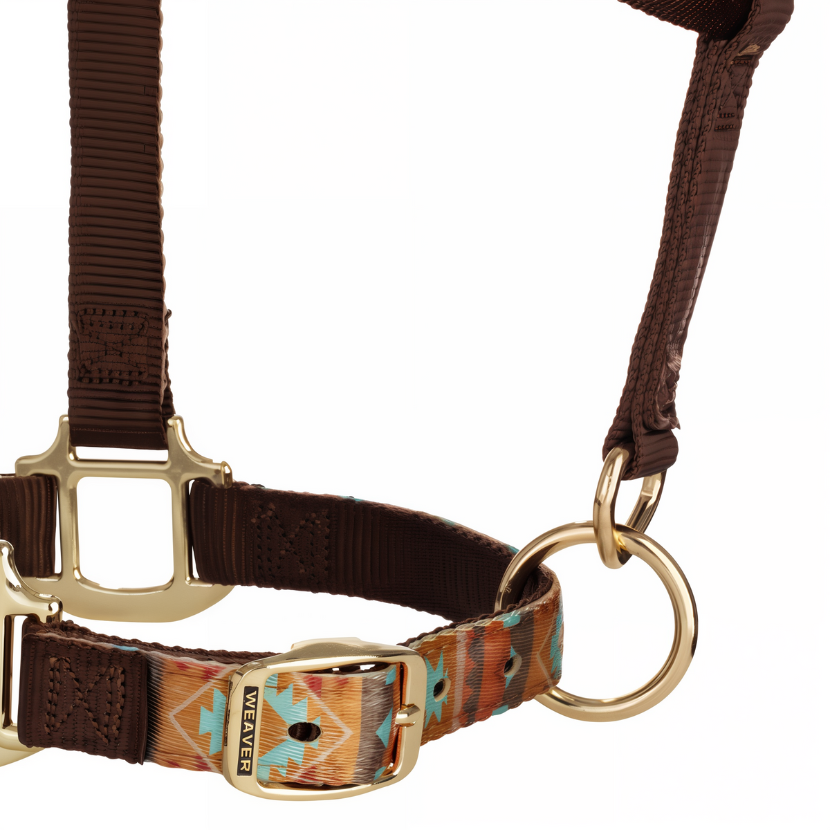 Weaver Leather Patterned Adjustable Nylon Horse Halter 1 in -- detail