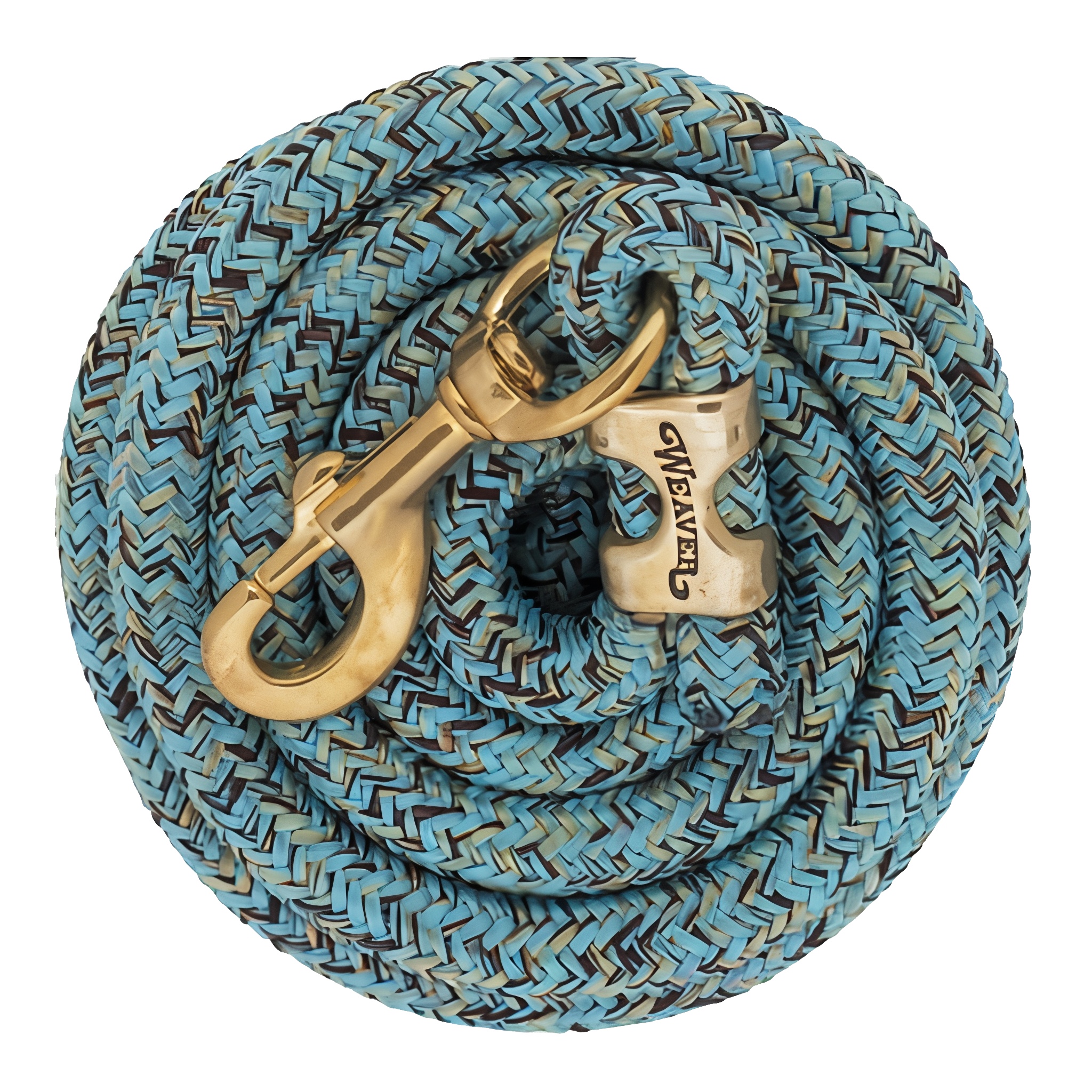 Weaver Poly Lead Rope with Brass Snap in a mosaic pattern.
