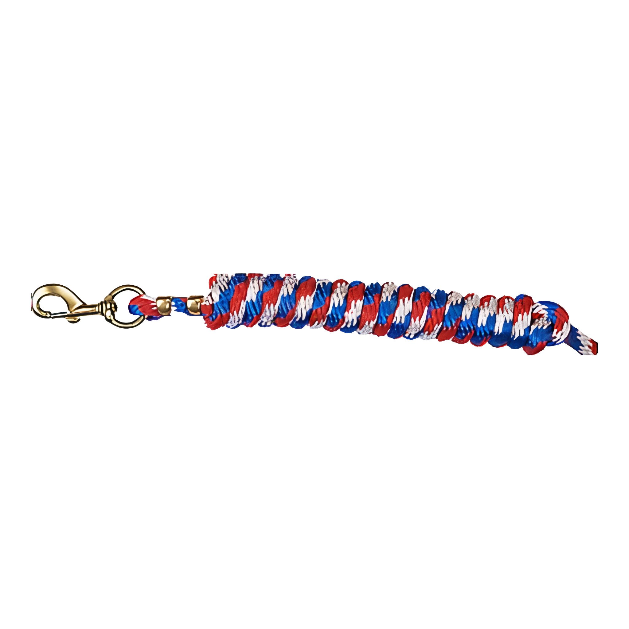 Weaver Polypropylene Soft Lead Rope with Solid Brass 225 Snap, Red/White/Blue, 5/8 inch x 8 feet