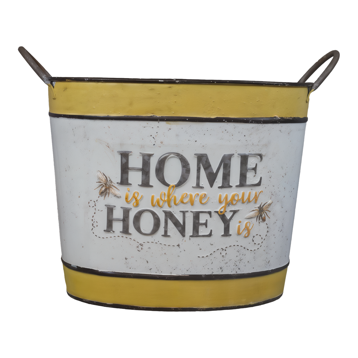 Wholesale Home Decor Home Is Where Your Honey Is Tin Planter -- product image
