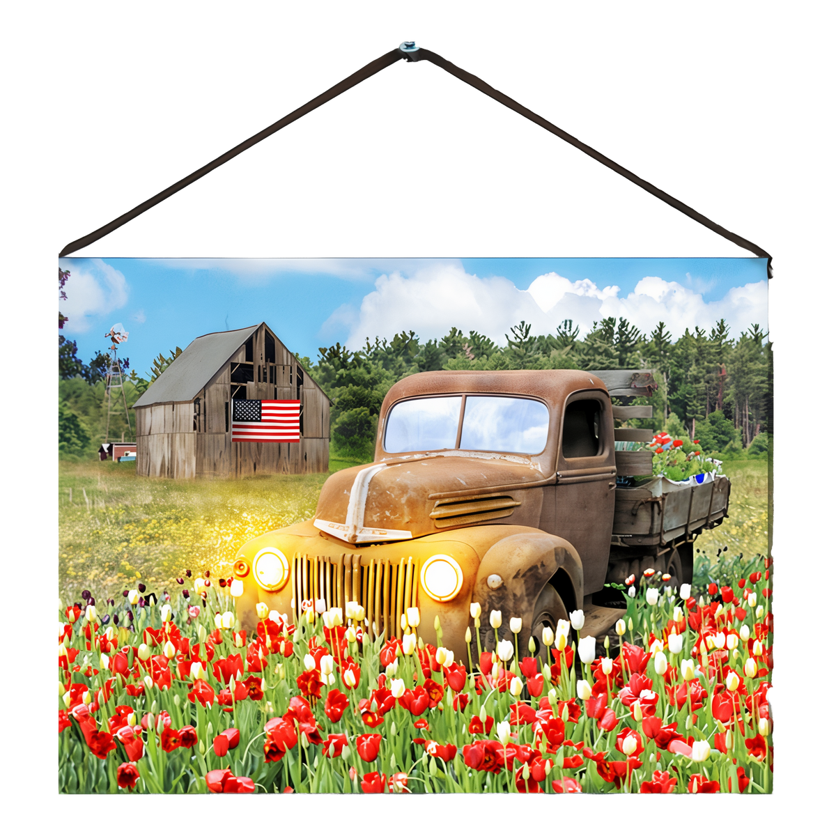 Wholesale Home Decor Rusty Truck Canvas -- product image