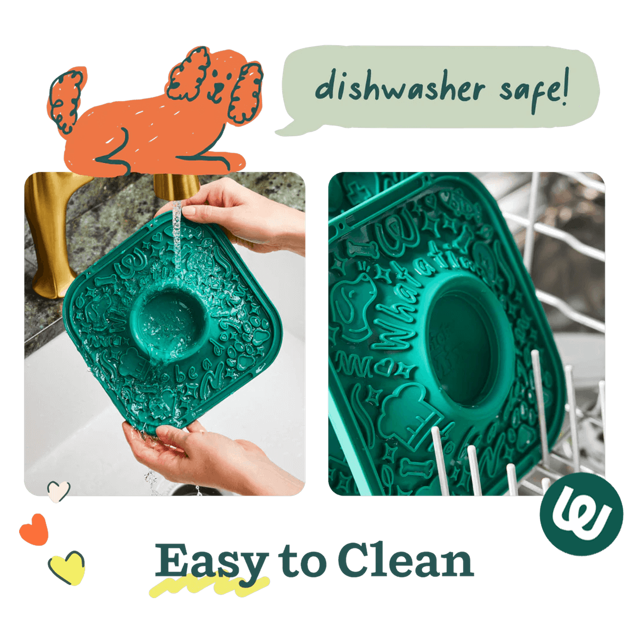 Woof LickMat is dishwasher safe