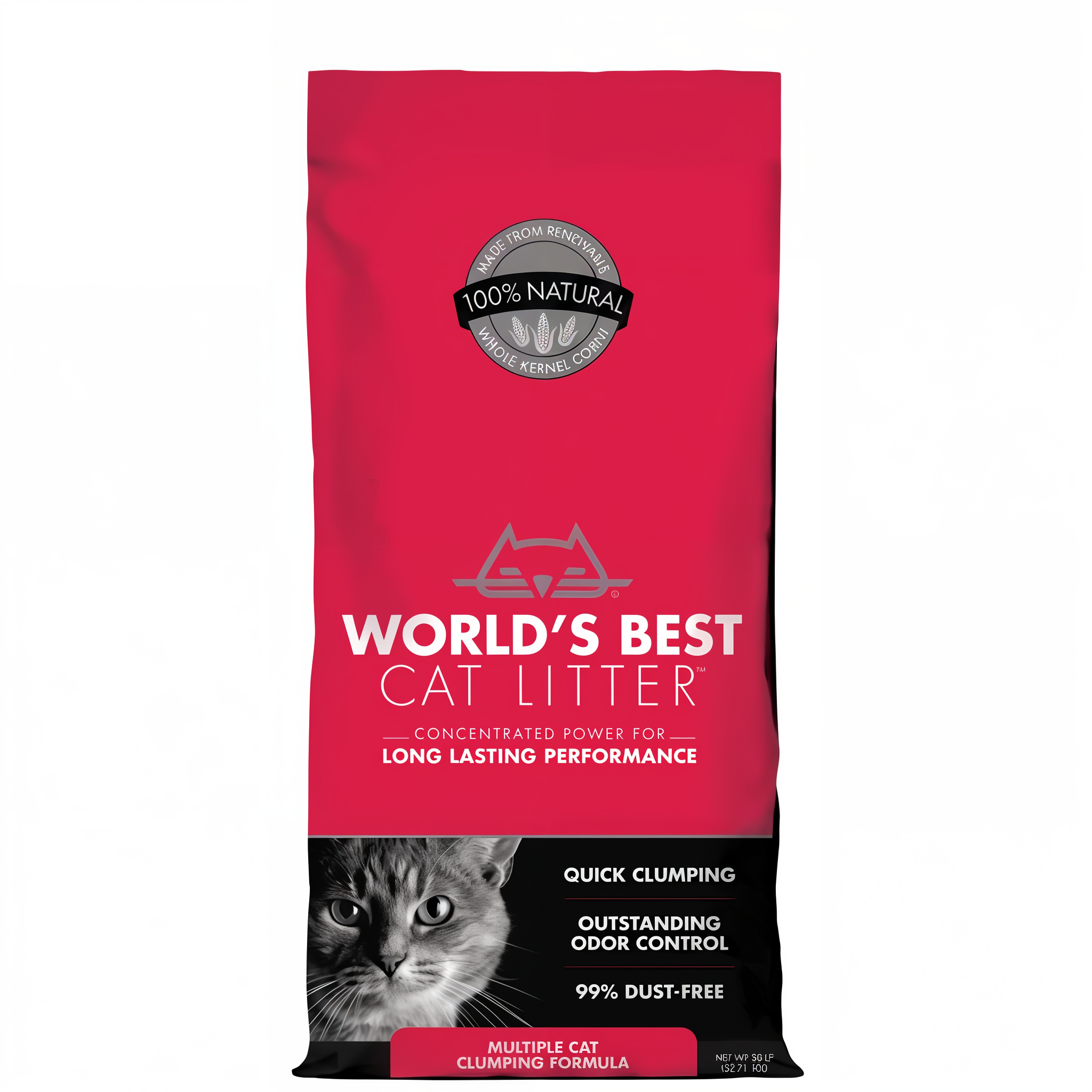 World's Best Cat Litter Multiple Cat Formula in a 28 pound bag.