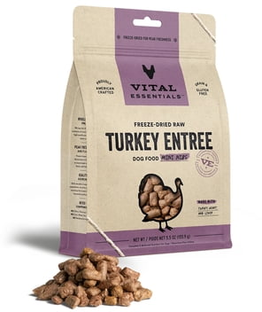 Vital Essentials Dog Freeze-Dried Mini Nibs Turkey