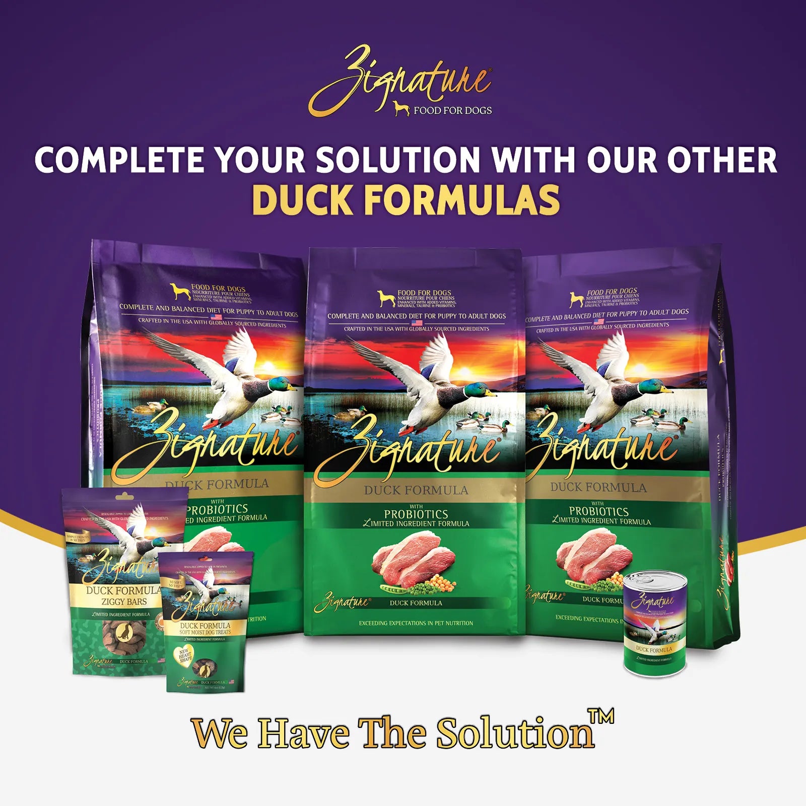 Zignature Duck Formula Dry Dog Food — product highlights tile 6