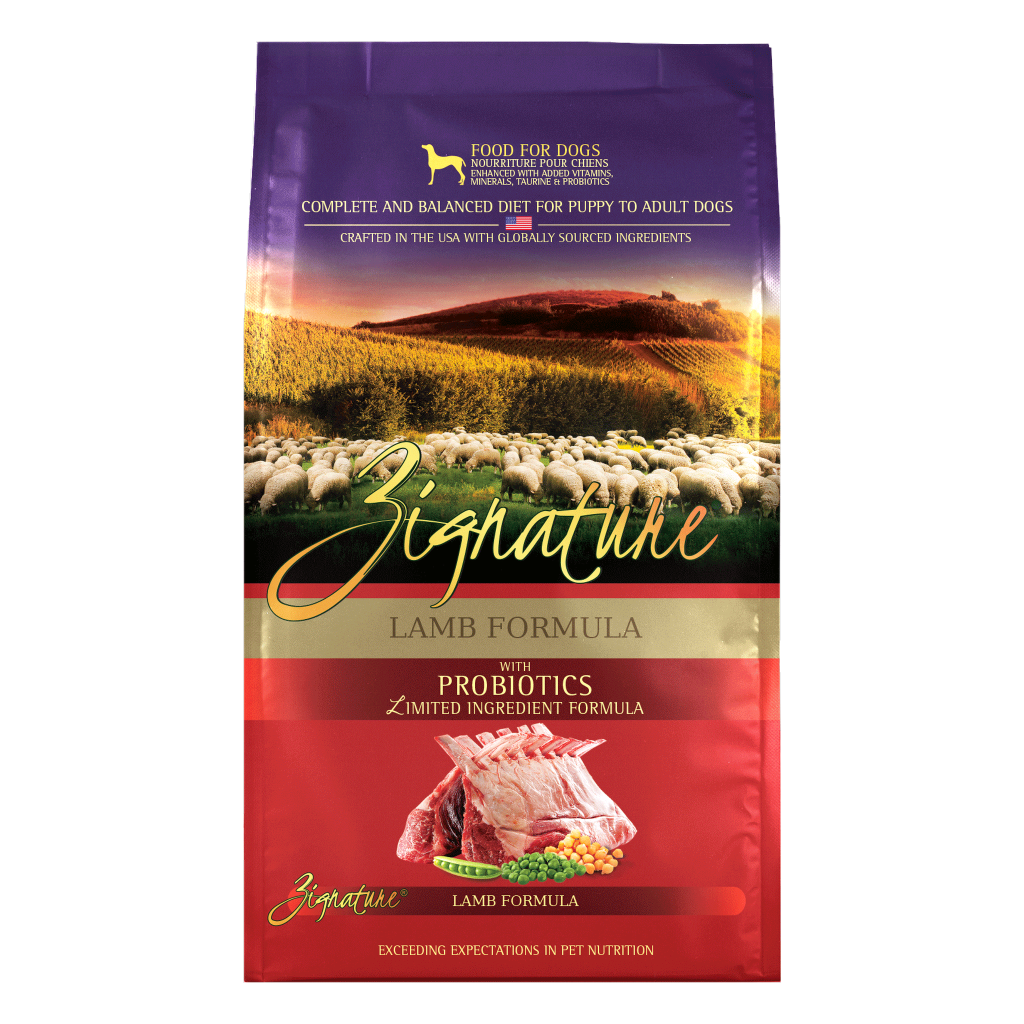 Zignature Lamb Formula Dry Dog Food package