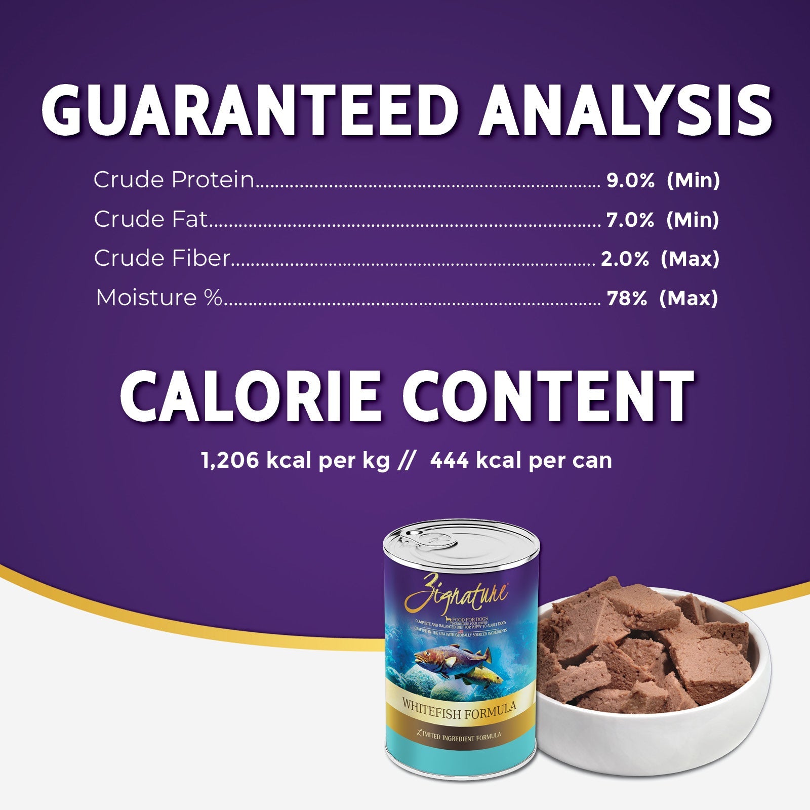 Zignature Whitefish Formula Wet Dog Food — product highlights tile 4