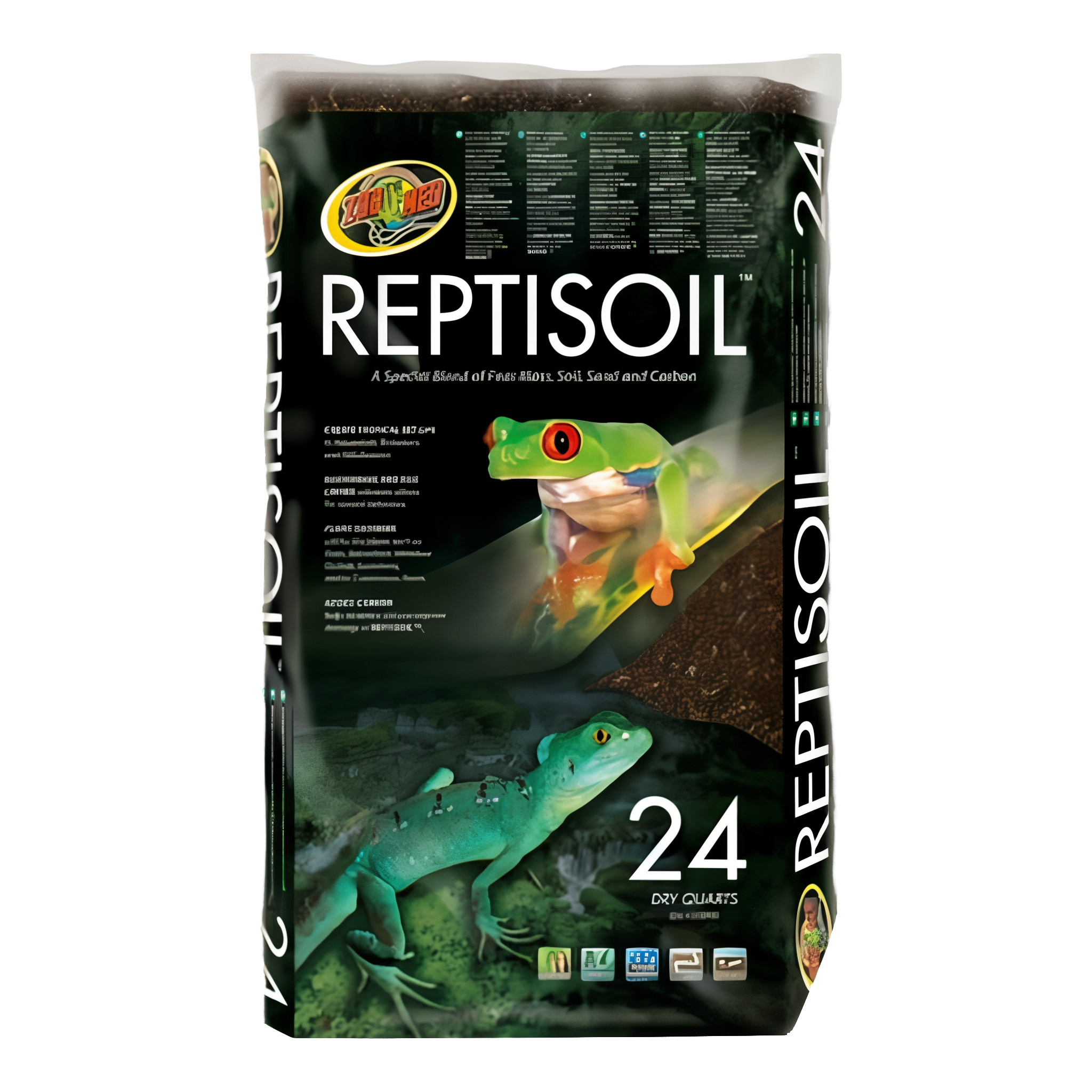 Zoo Med Reptisoil: Tropical bioactive reptile substrate, 24 quart bag.
